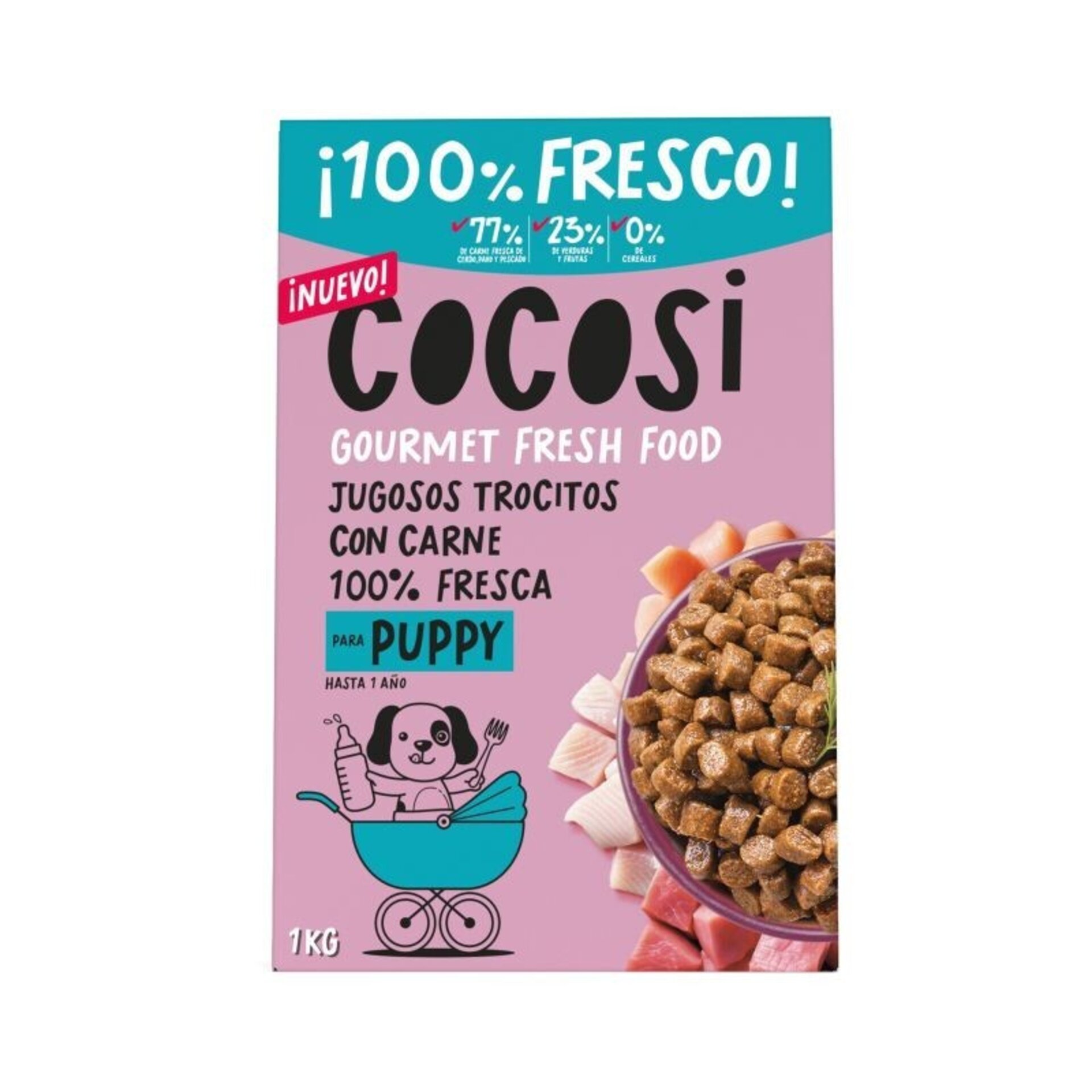 Cocosi Puppy Trocitos Con Carne 100% Fresca - 3