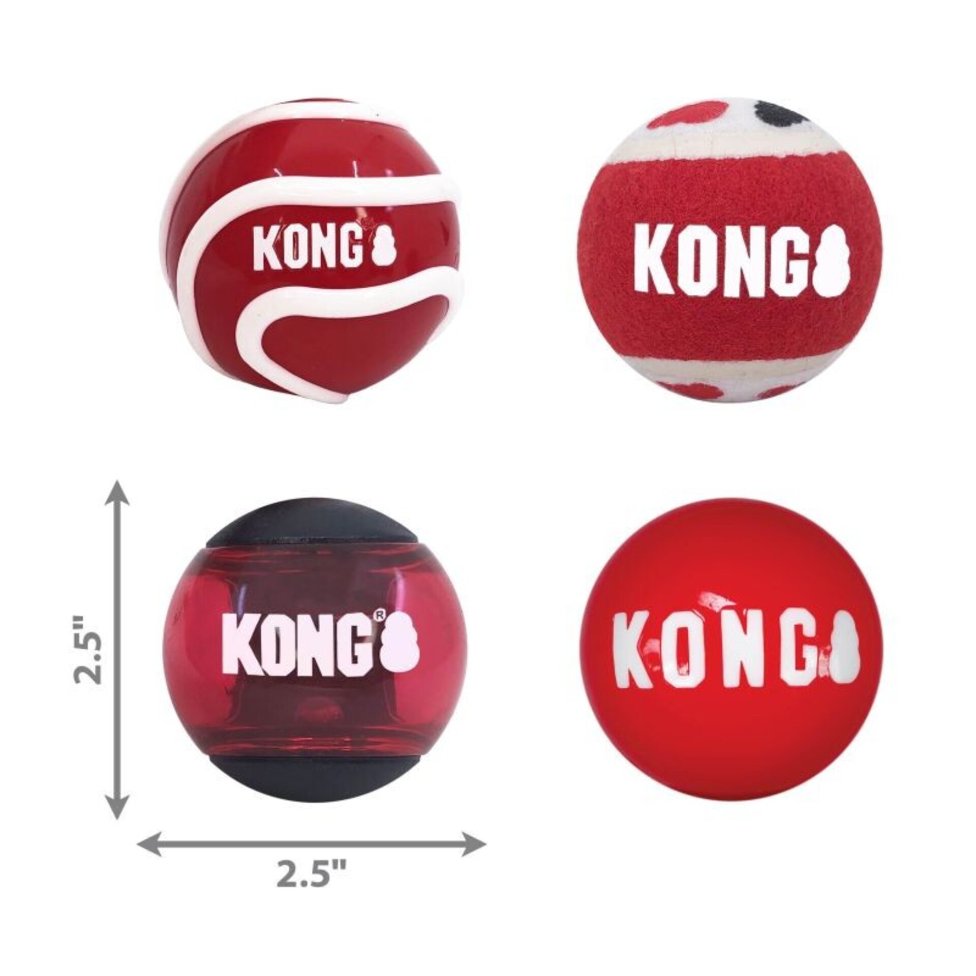 Kong Signature Pack Balls para Perros - 7