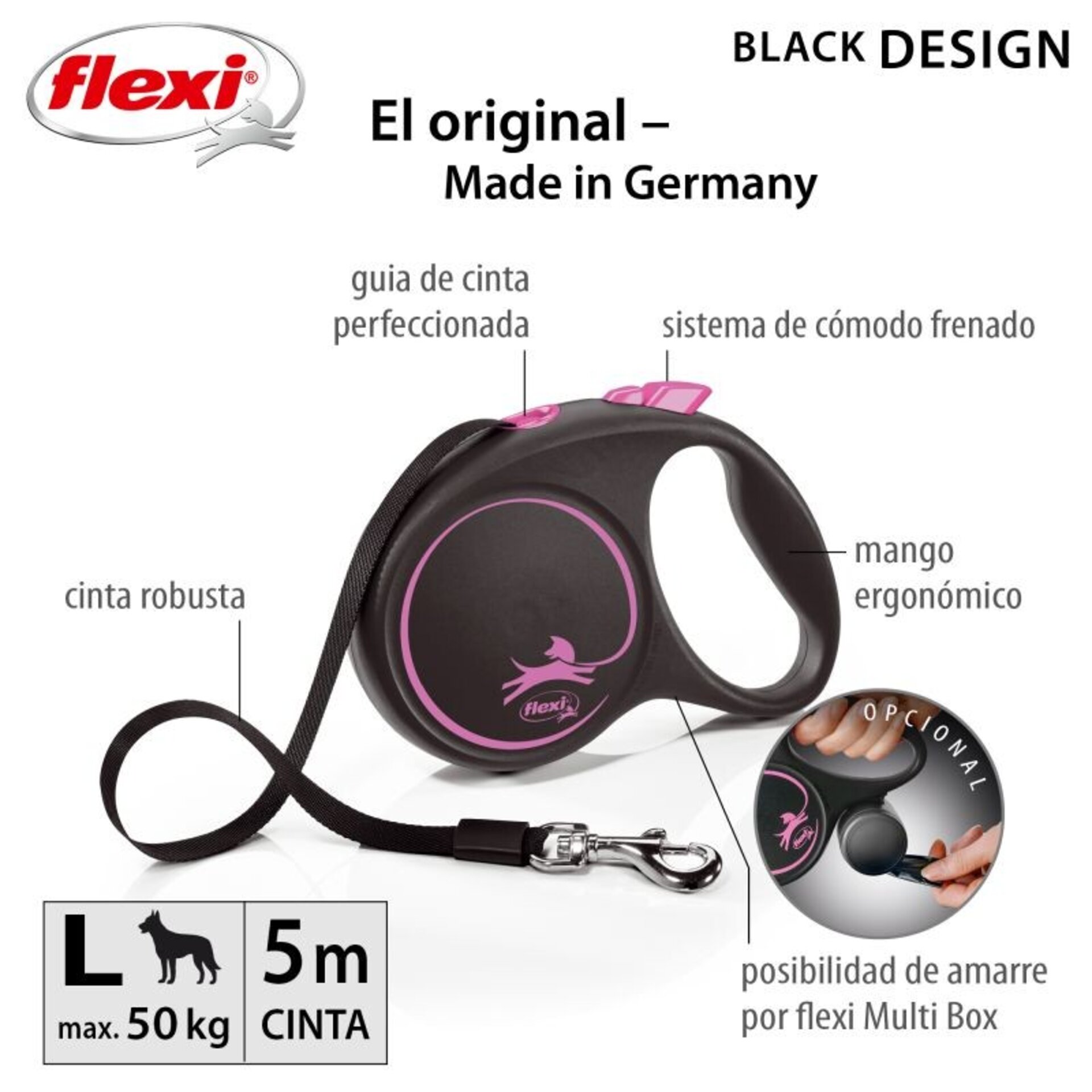 Flexi Correa Black Design Cinta - 10