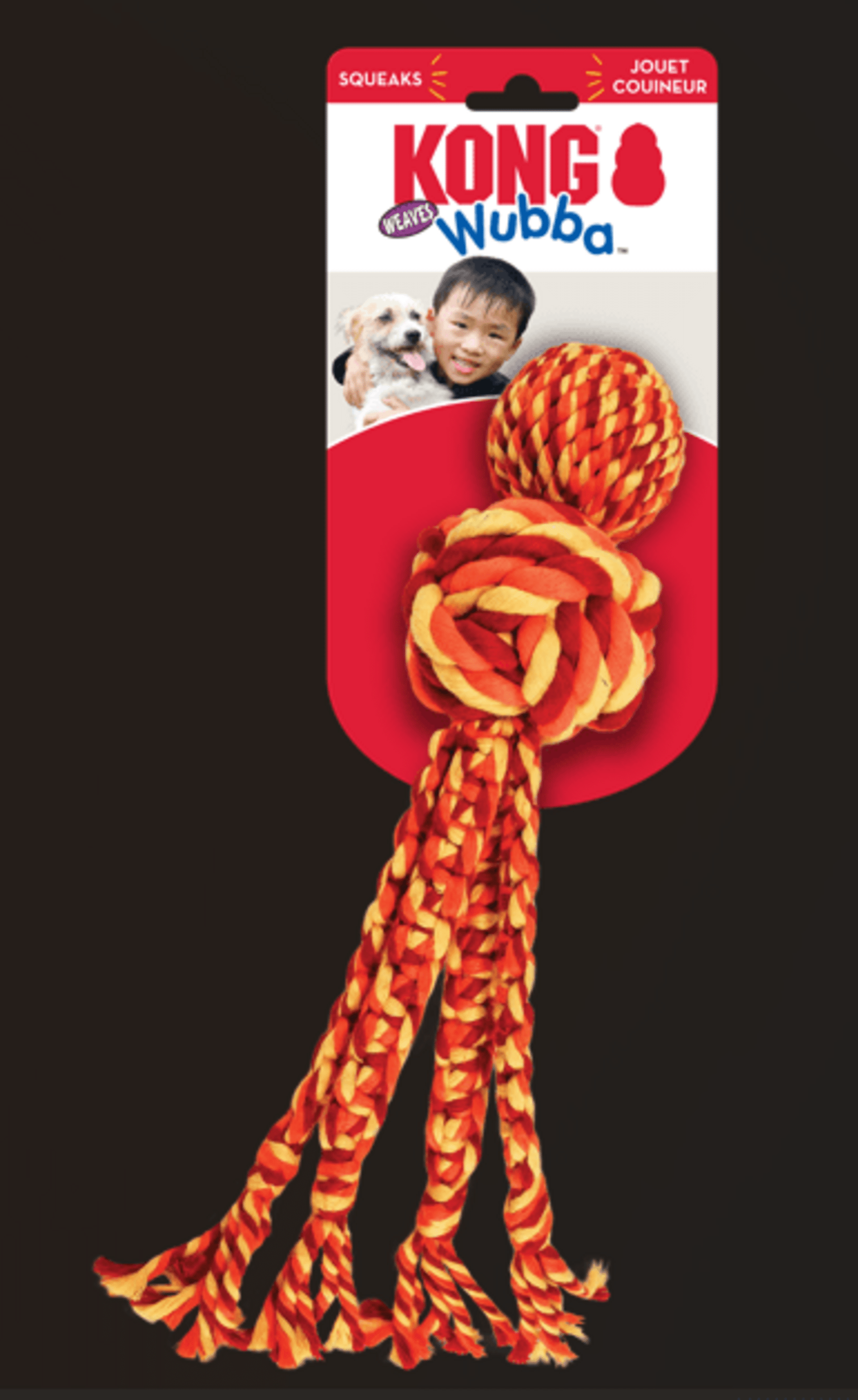 Peluche Kong Wubba Weaves W/Rope - 3