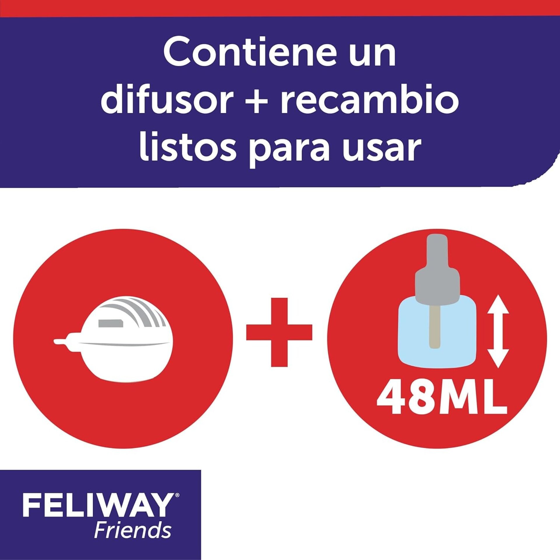 Feliway Friends Difusor + Recambio 48ml 1 Mes - 2