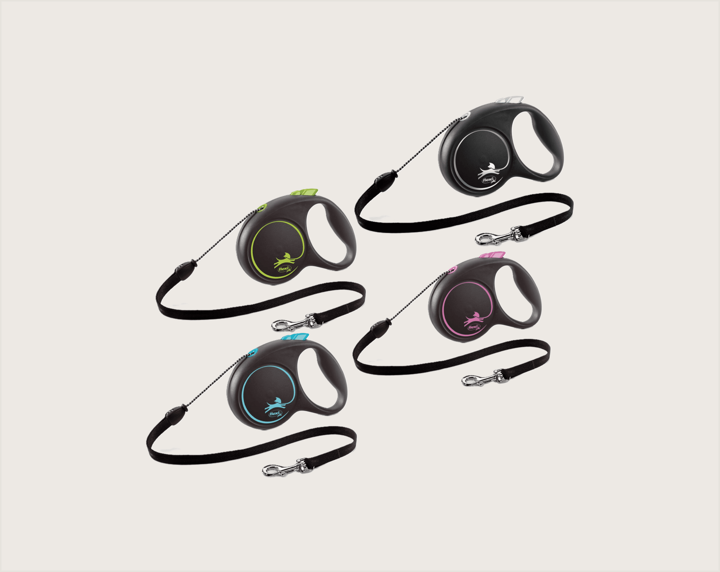 Flexi Correa Black Design Cordón - 1