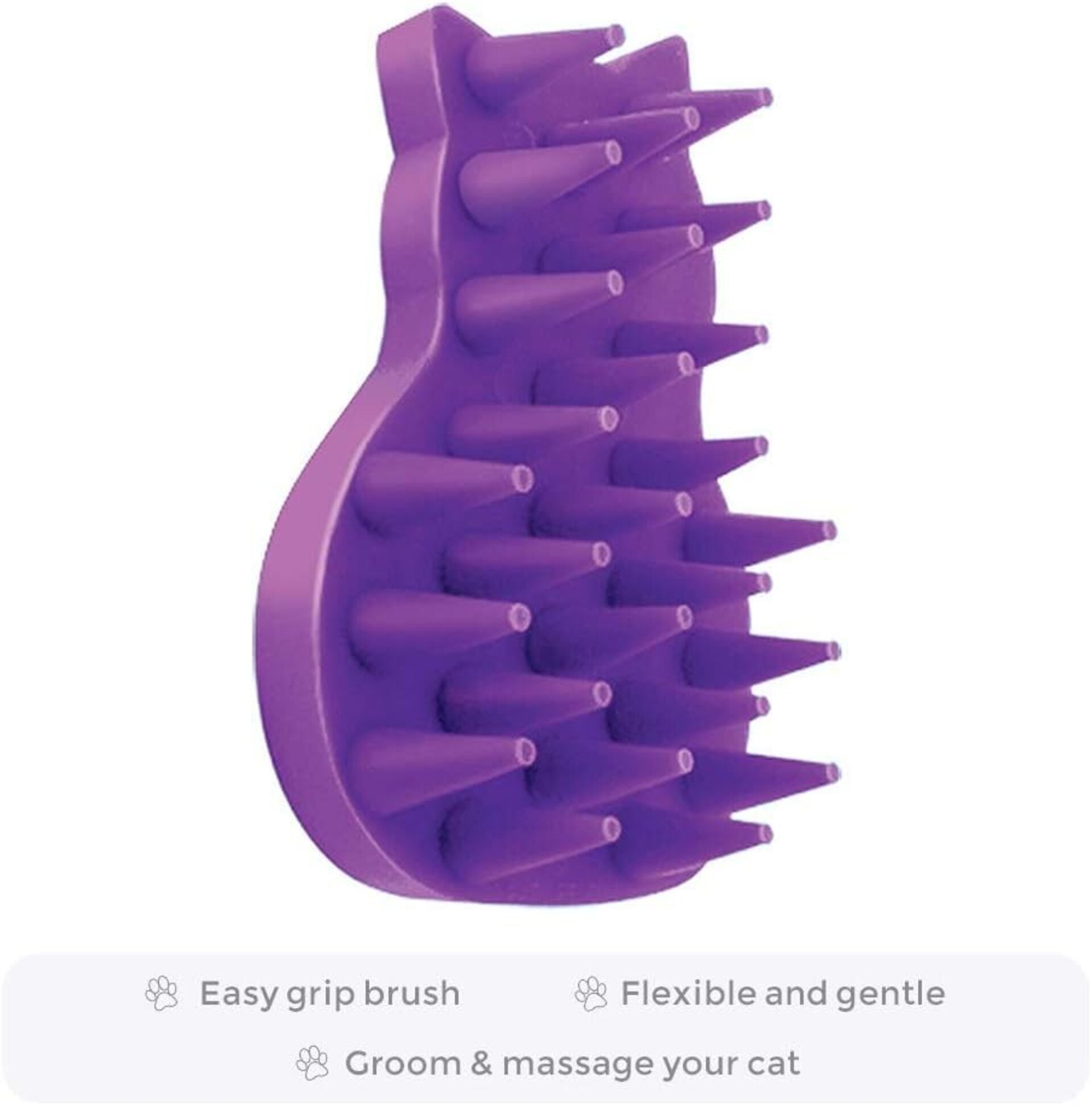 Cepillo De Goma Kong Para Gatos Zoom Groom Morado - 3