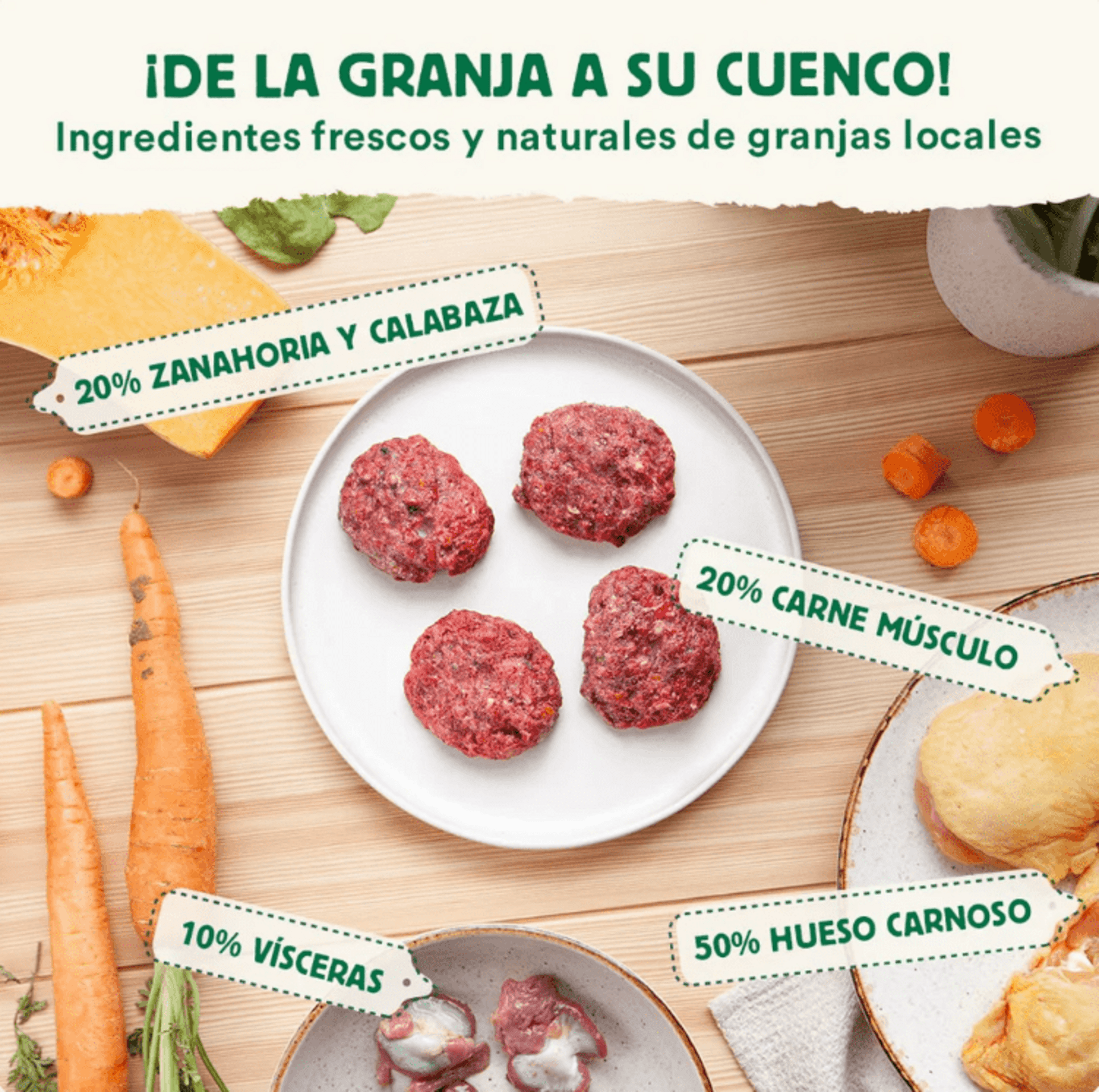Menú BARF De Pollo Con Verduras Frescas - 6