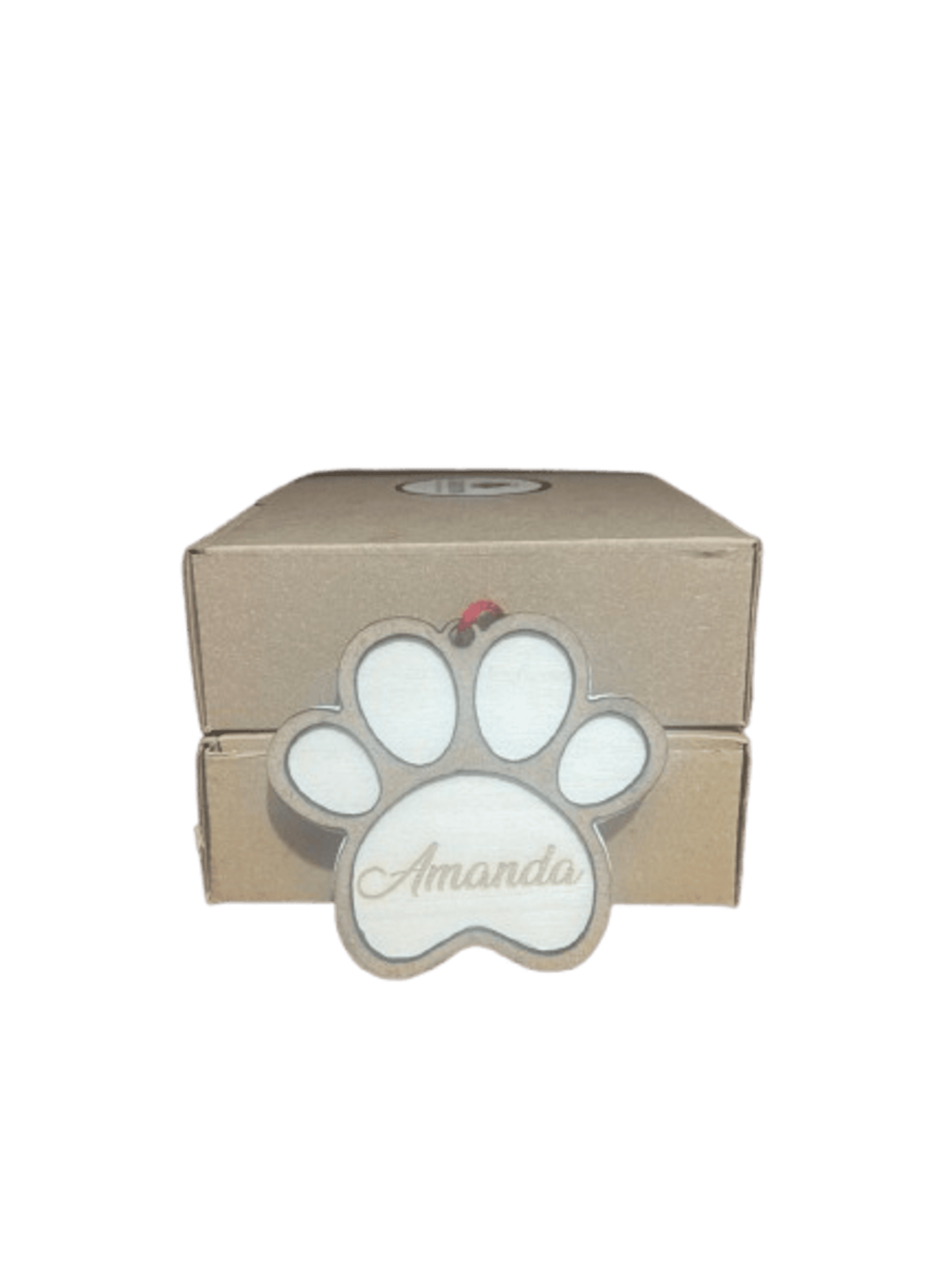 Huella Pequeña Con Nombre En MDF Y Fondo Personalizada - 5