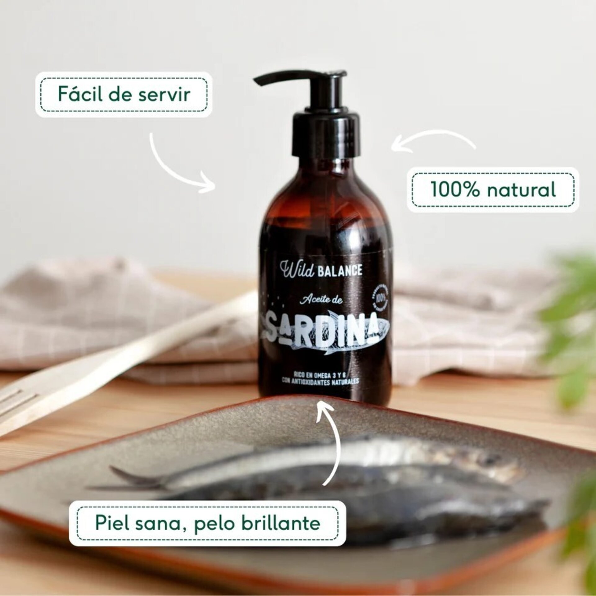 Wild Balance Aceite Natural de Sardina (Perros y Gatos) - 4