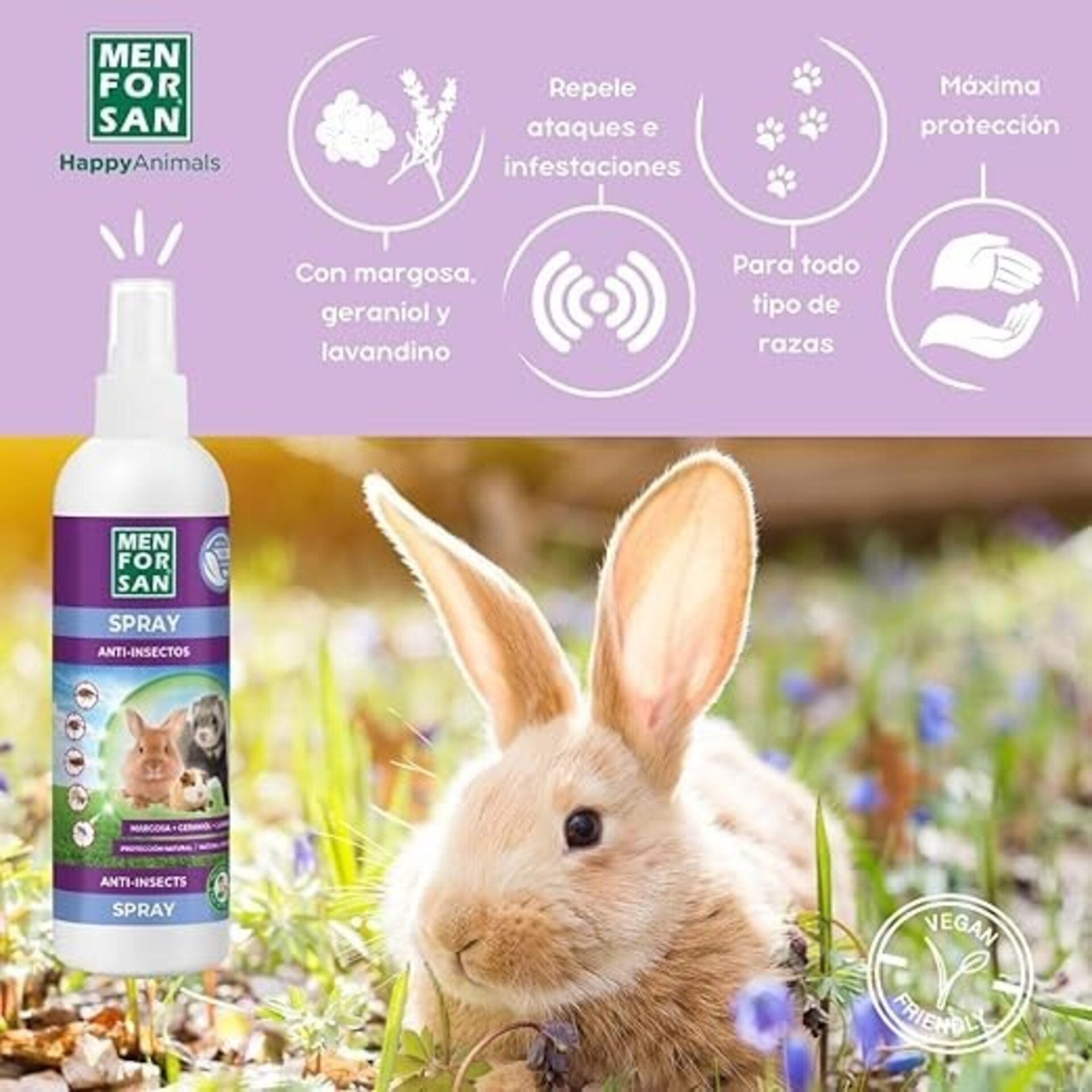 Spray Anti insectos Roedores, Hurones Conejos Men For San - 1