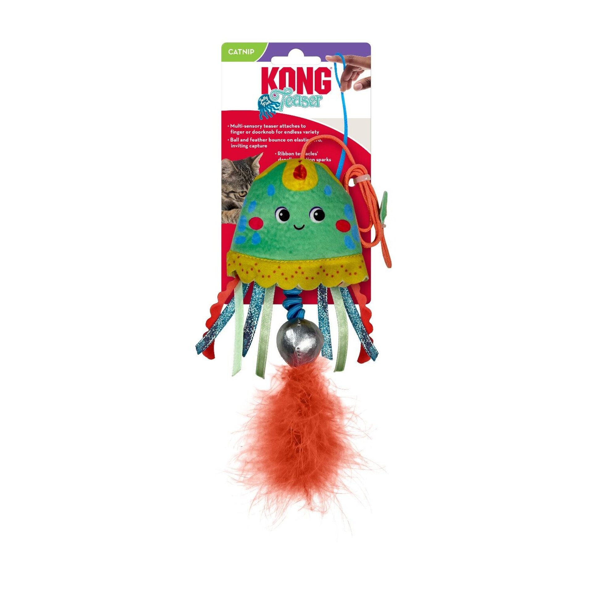 Kong Cat Teaser Jelly Fish Assorted - 3