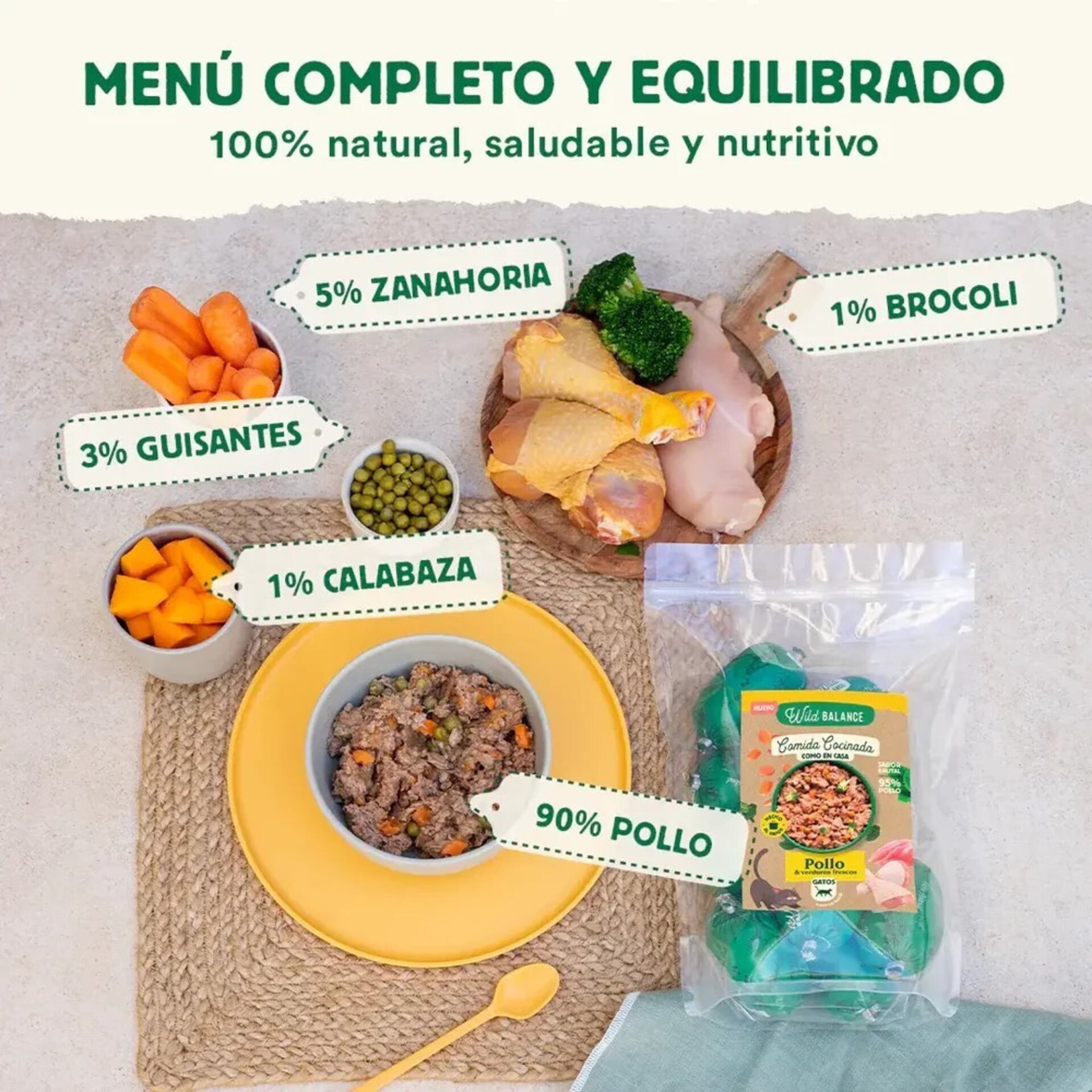 Salchichas Cocinadas De Pollo Con Verduras Wild Balance - 3
