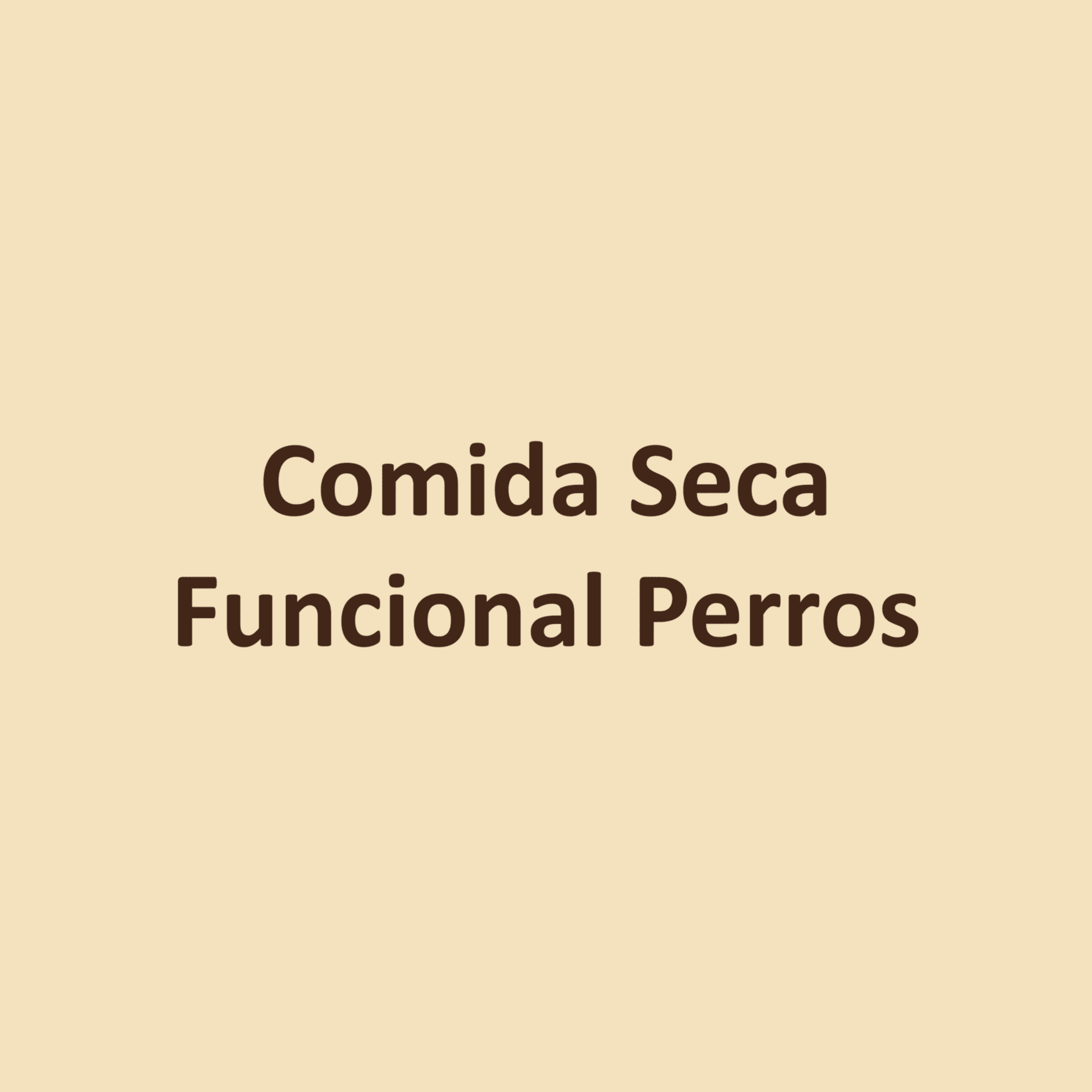 Comida Seca Funcional Perros