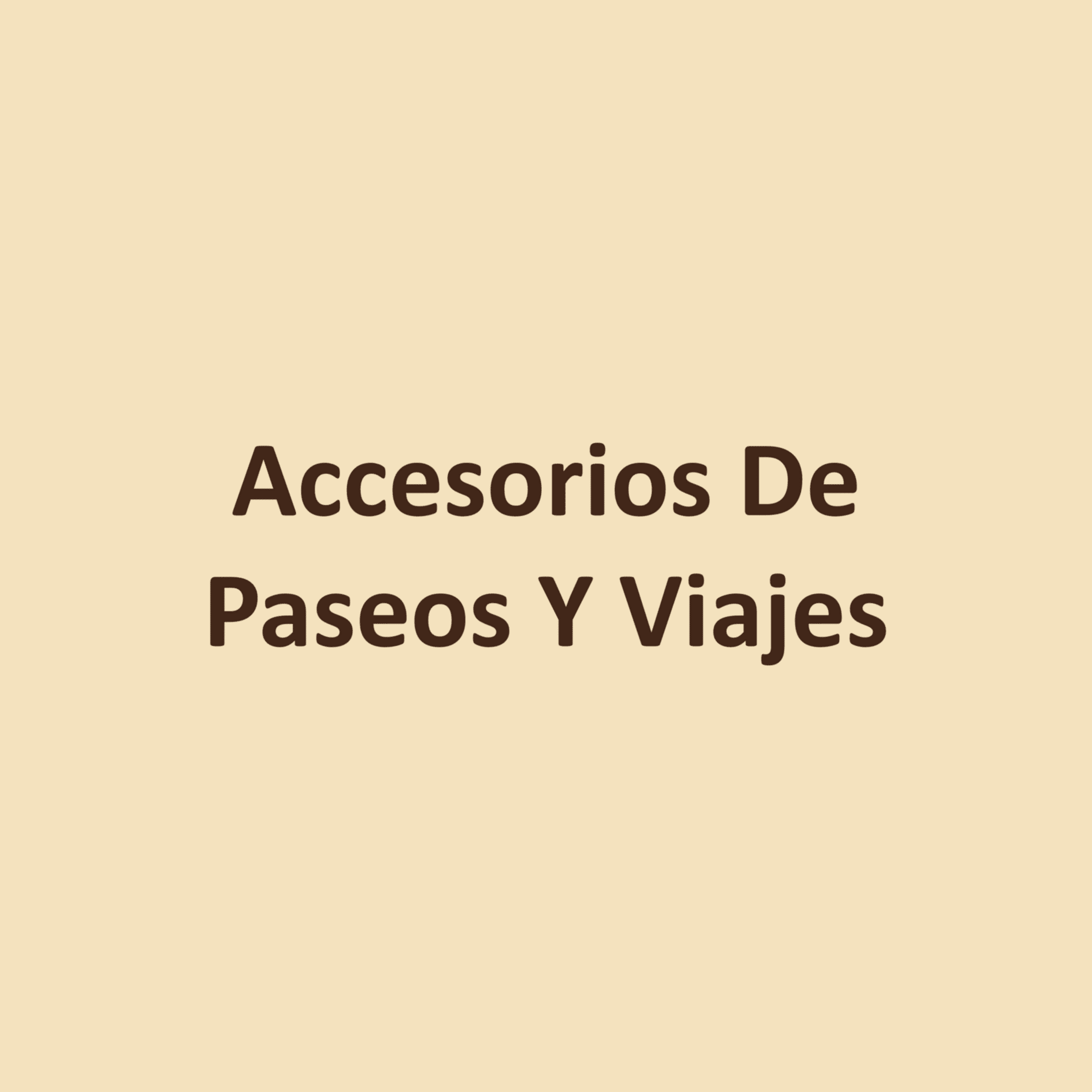 Accesorios De Paseos Y Viajes