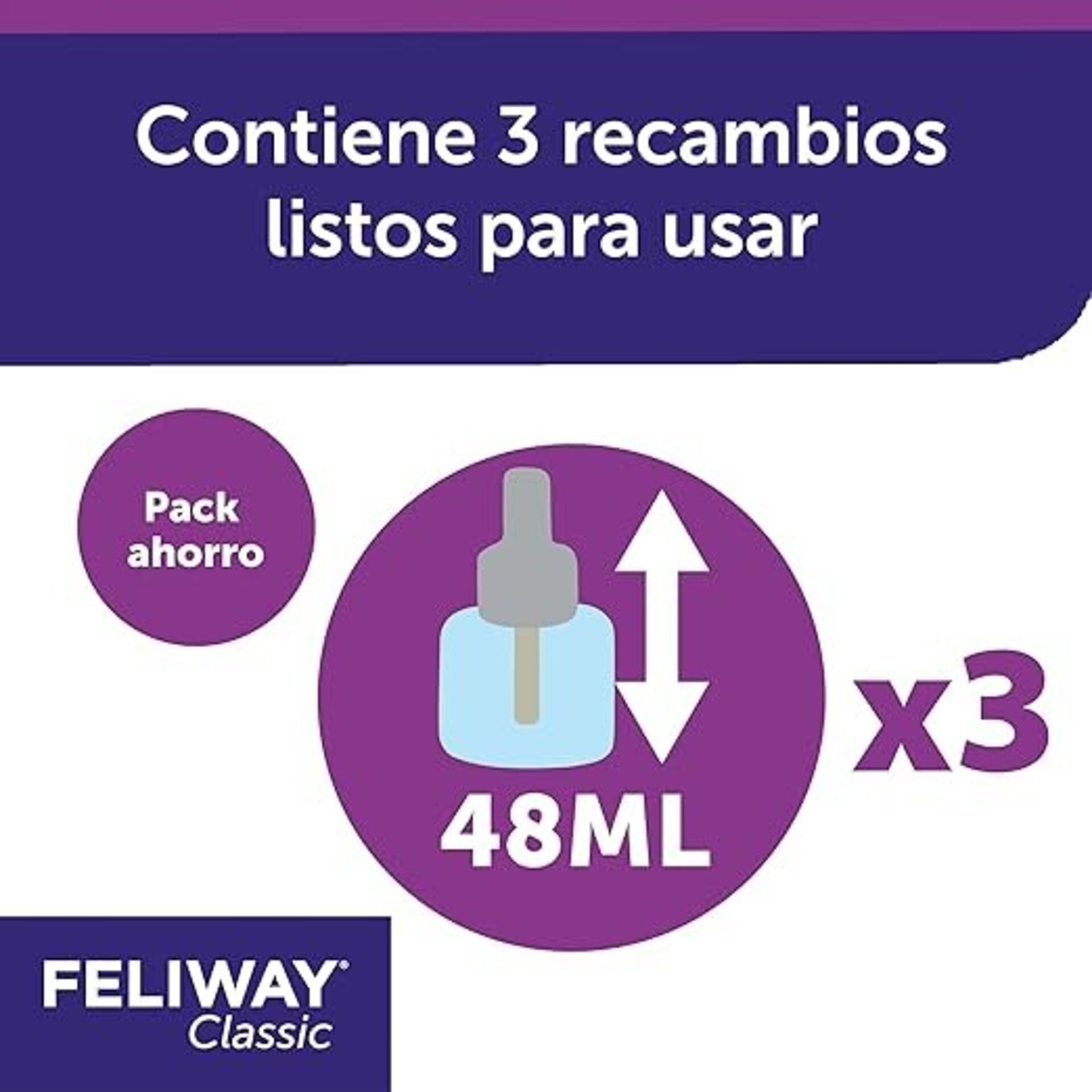Feliway Classic Pack De 3 Unidades X 48ml C/U - 3