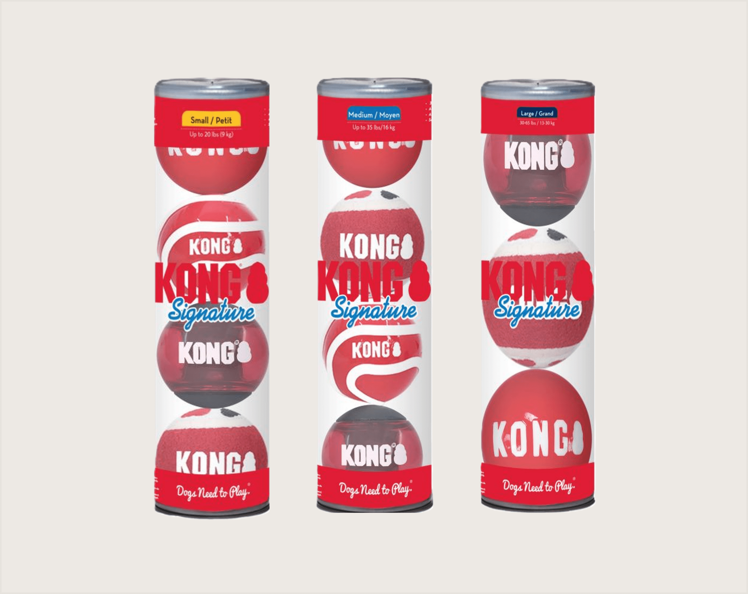 Kong Signature Pack Balls para Perros - 1