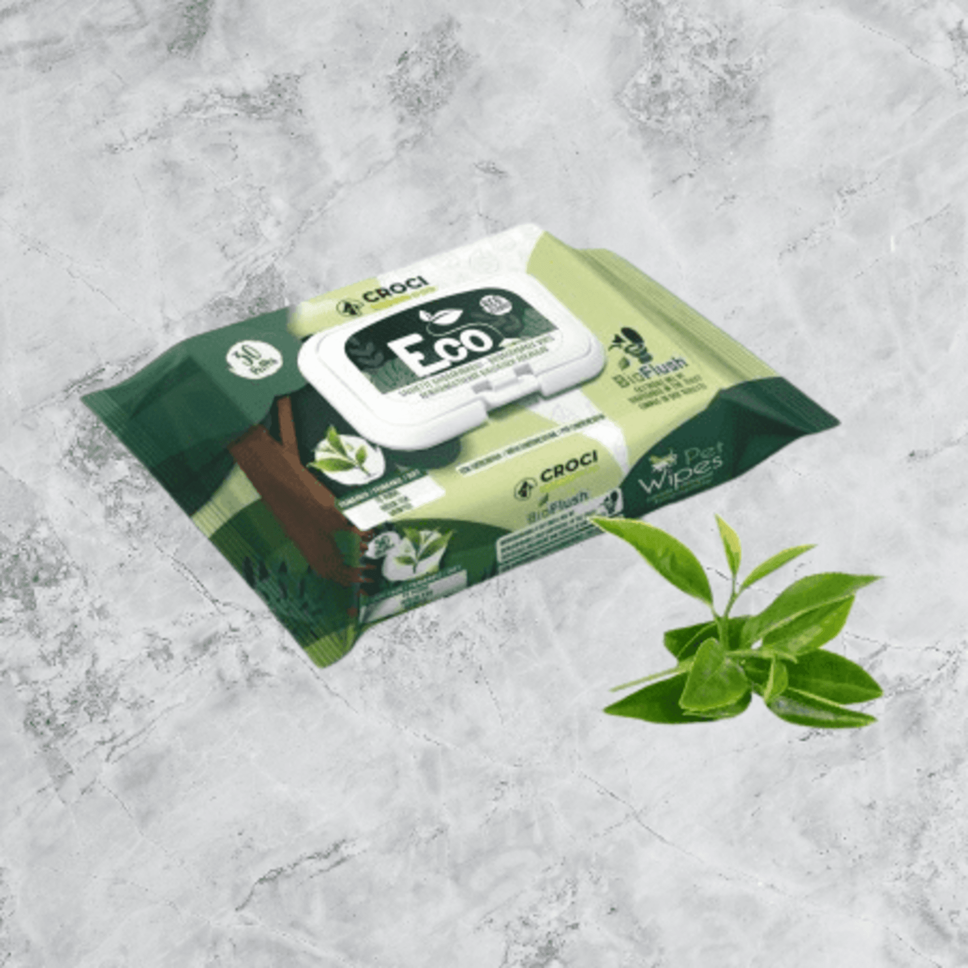 Toallitas húmedas Eco Te Verde Y Clorhexidina. - 1
