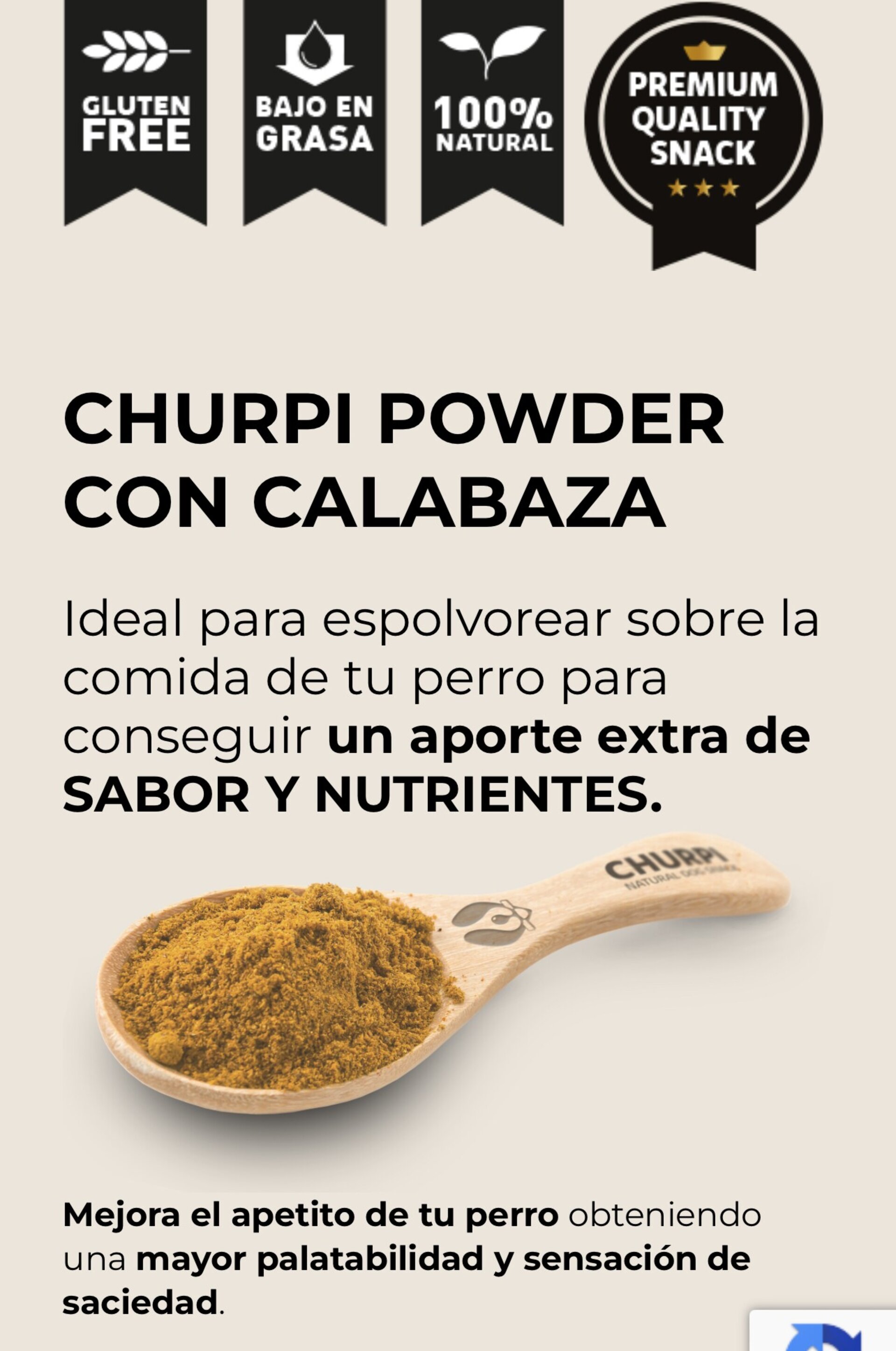 Complemento Churpi Powder Con Calabaza. - 3