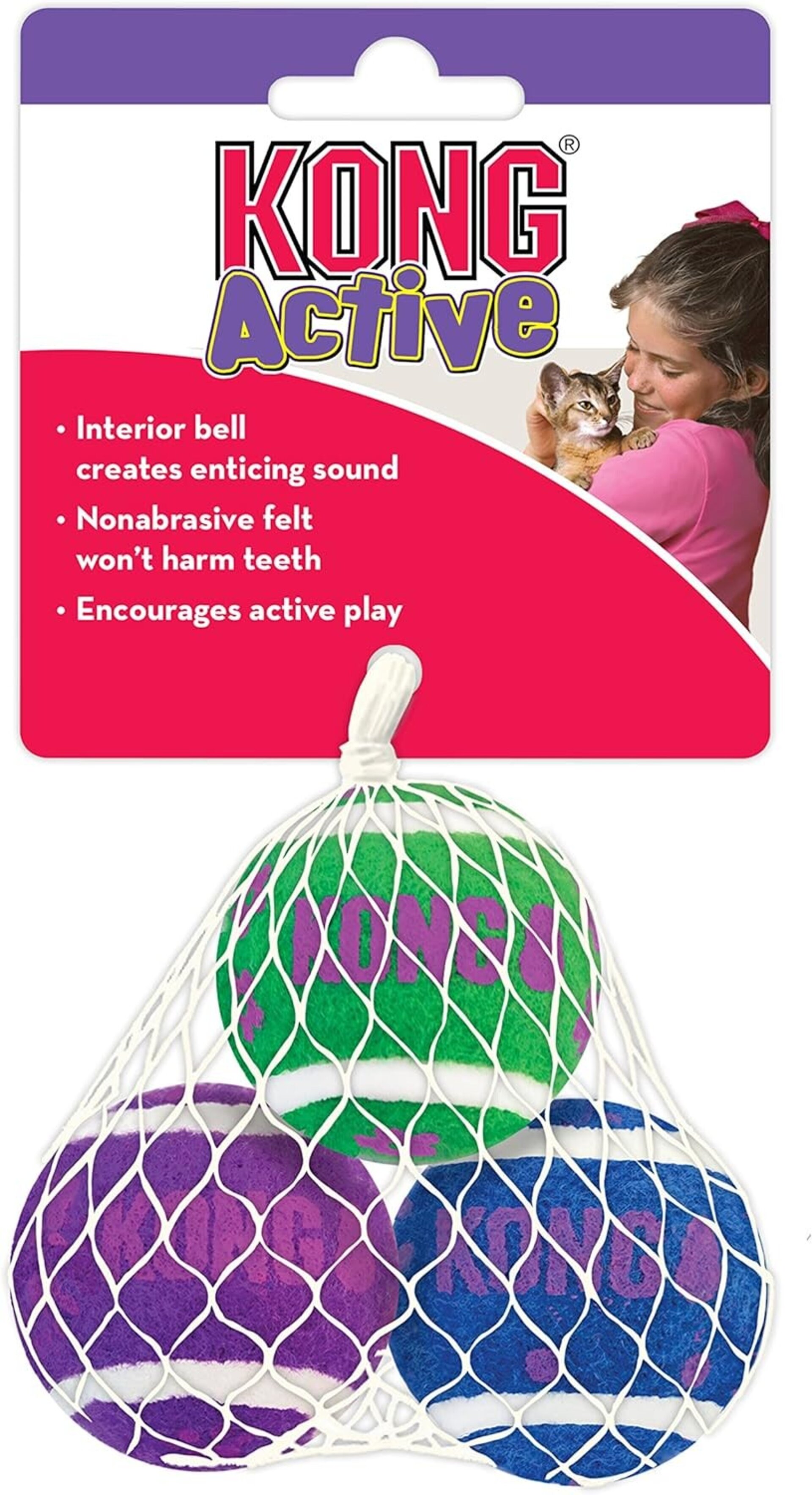 Pelotas Kong Para Gatos Tennis Balls With Bells - 2