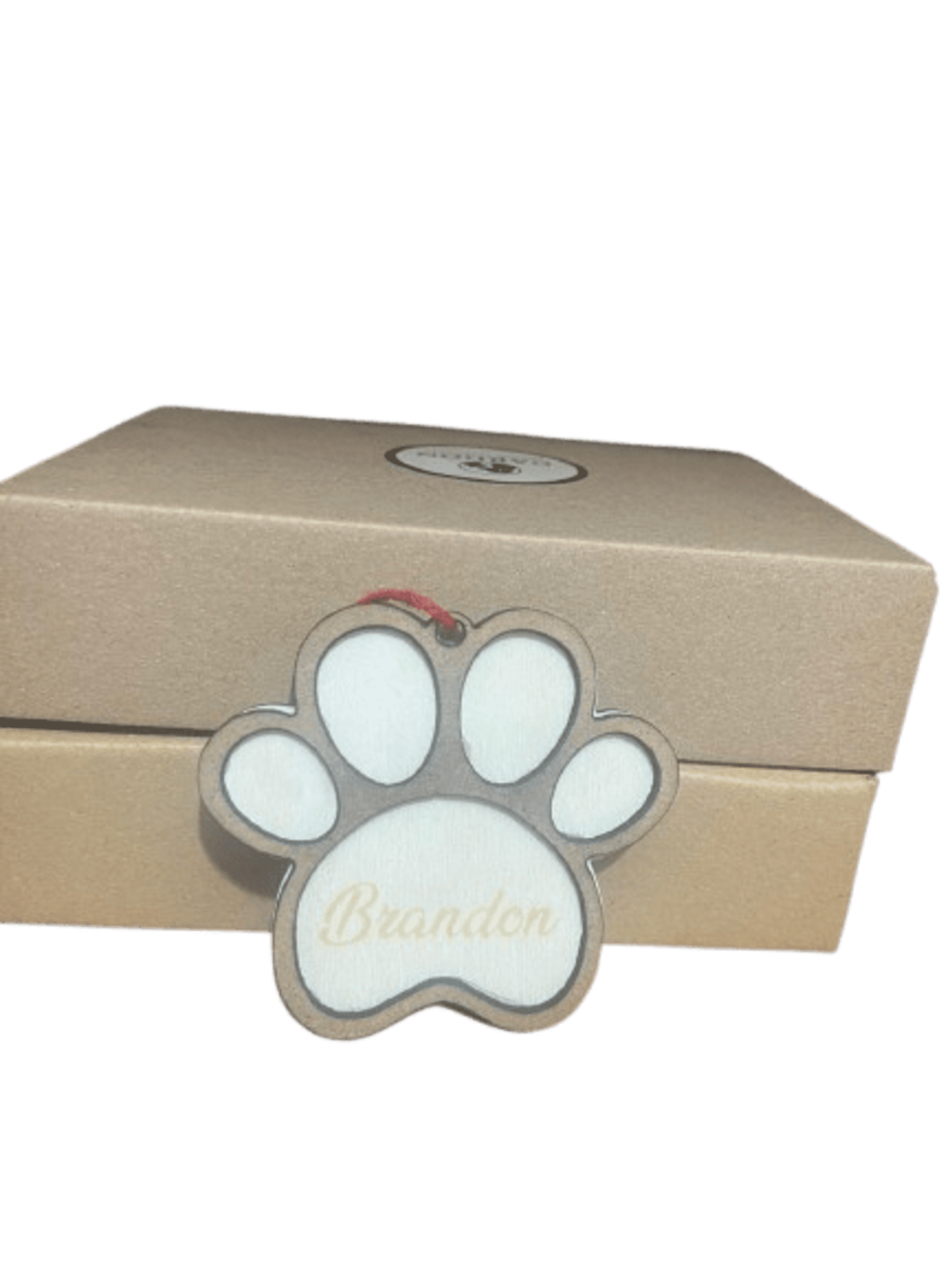 Huella Pequeña Con Nombre En MDF Y Fondo Personalizada - 7