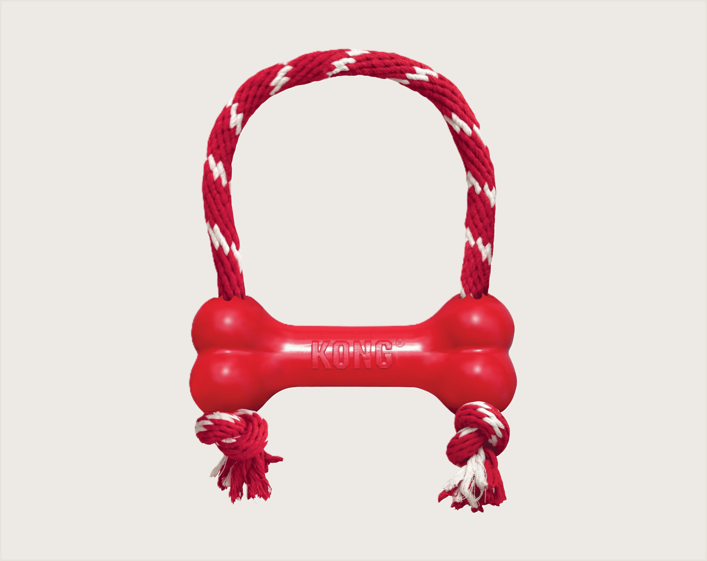 Kong Classic Goodie Bone con Cuerda Rojo para Perros - 1