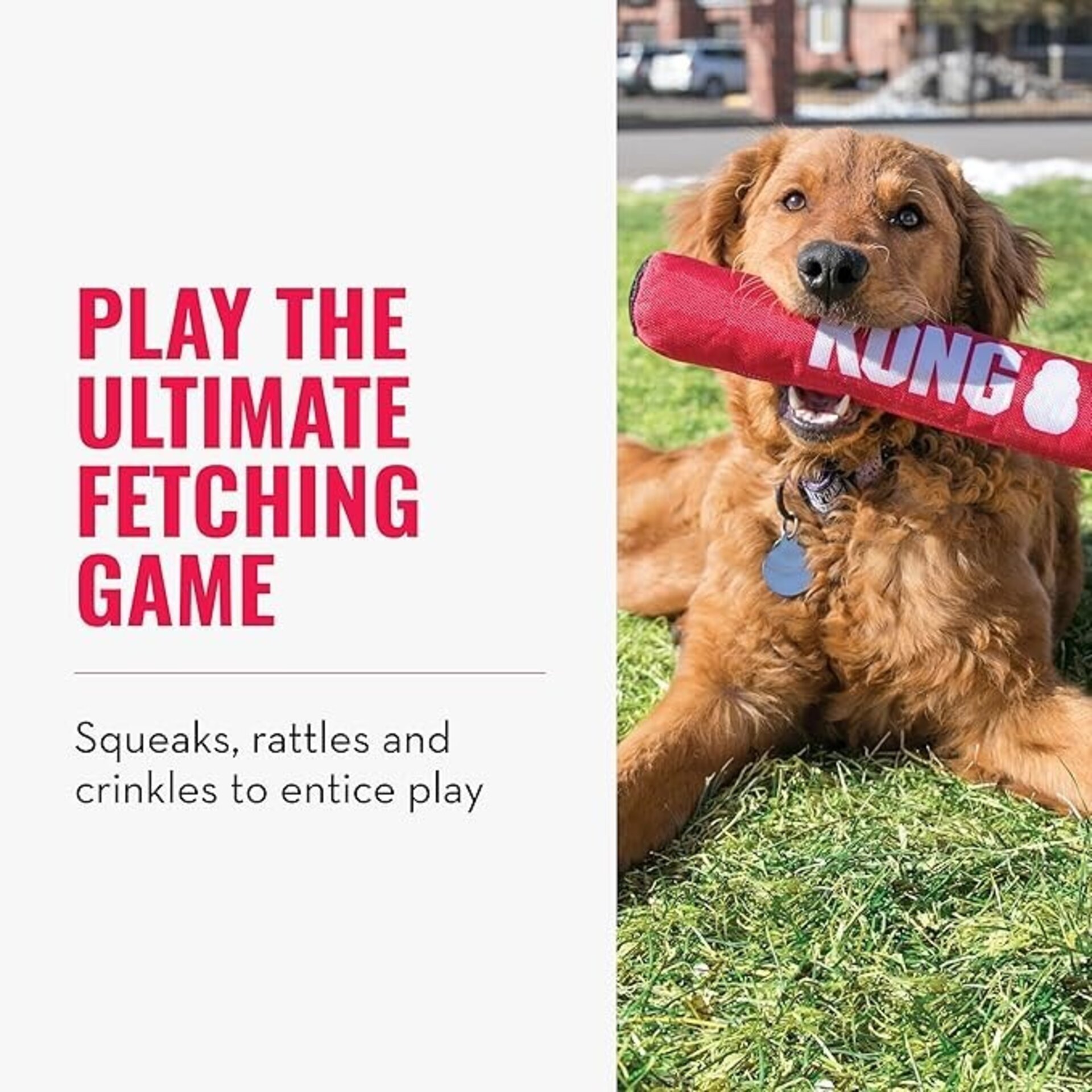 Kong Signature Stick Red Con Cuerda para Perros - 4