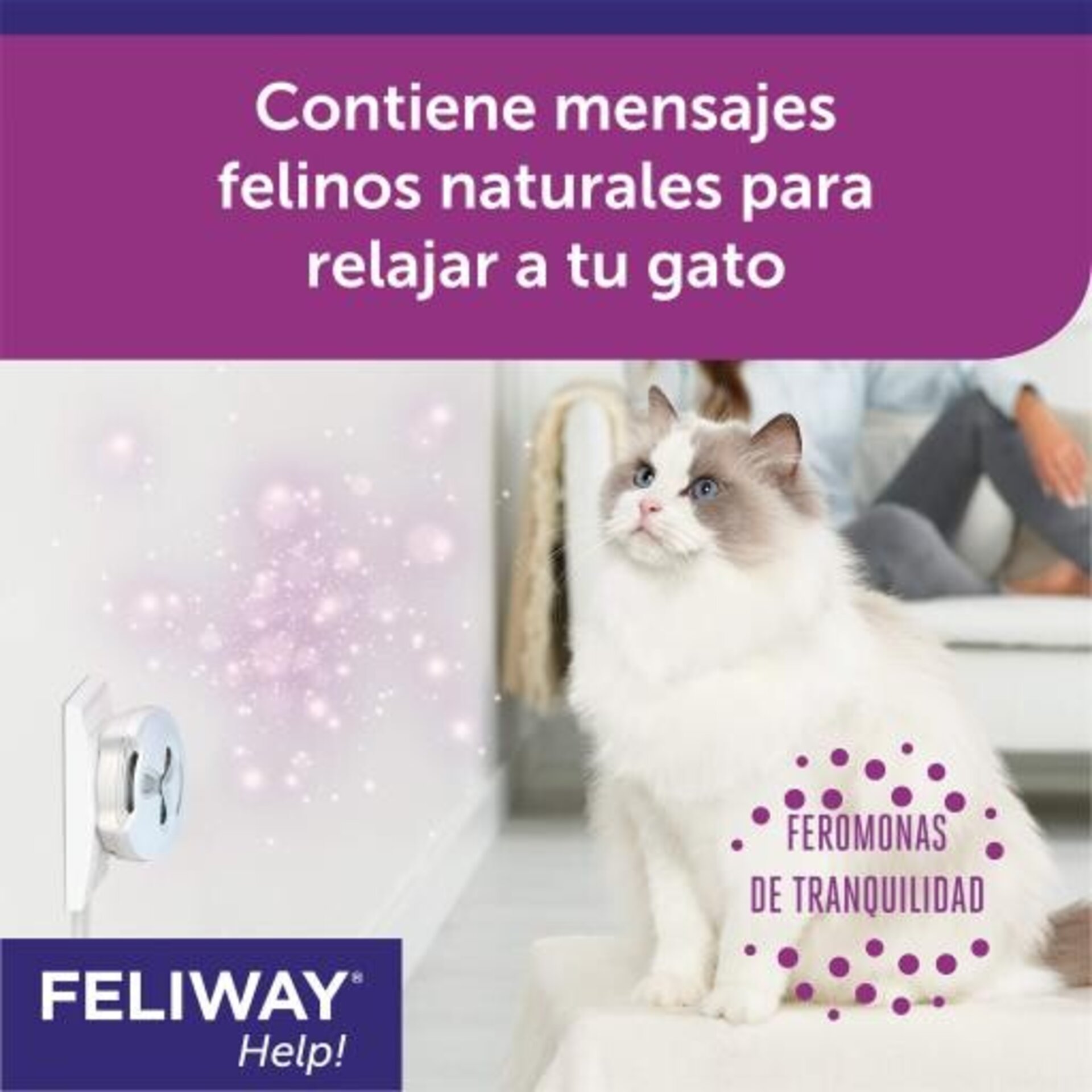Feliway Help Difusor + Recambio 7 Dias - 8