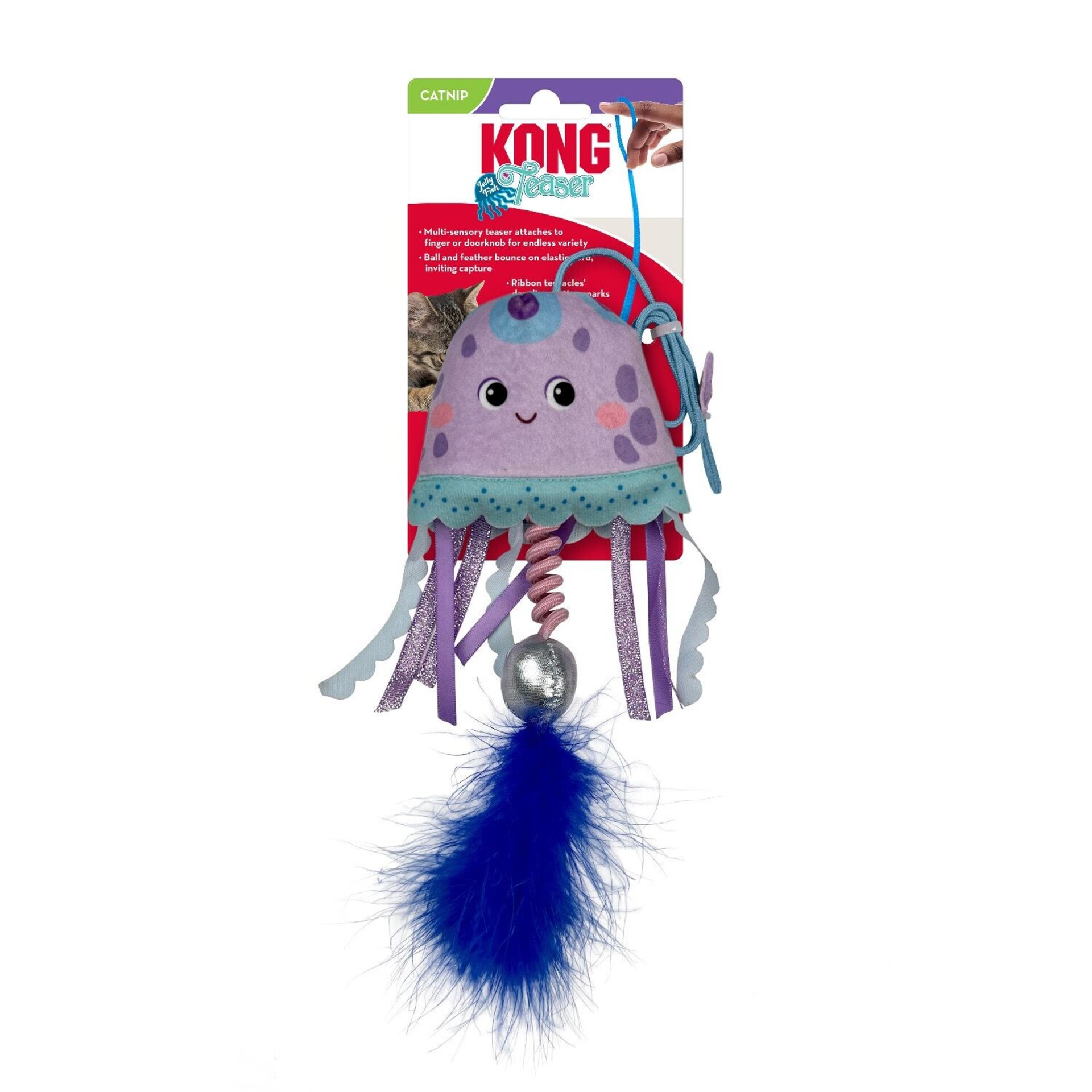 Kong Cat Teaser Jelly Fish Assorted - 4