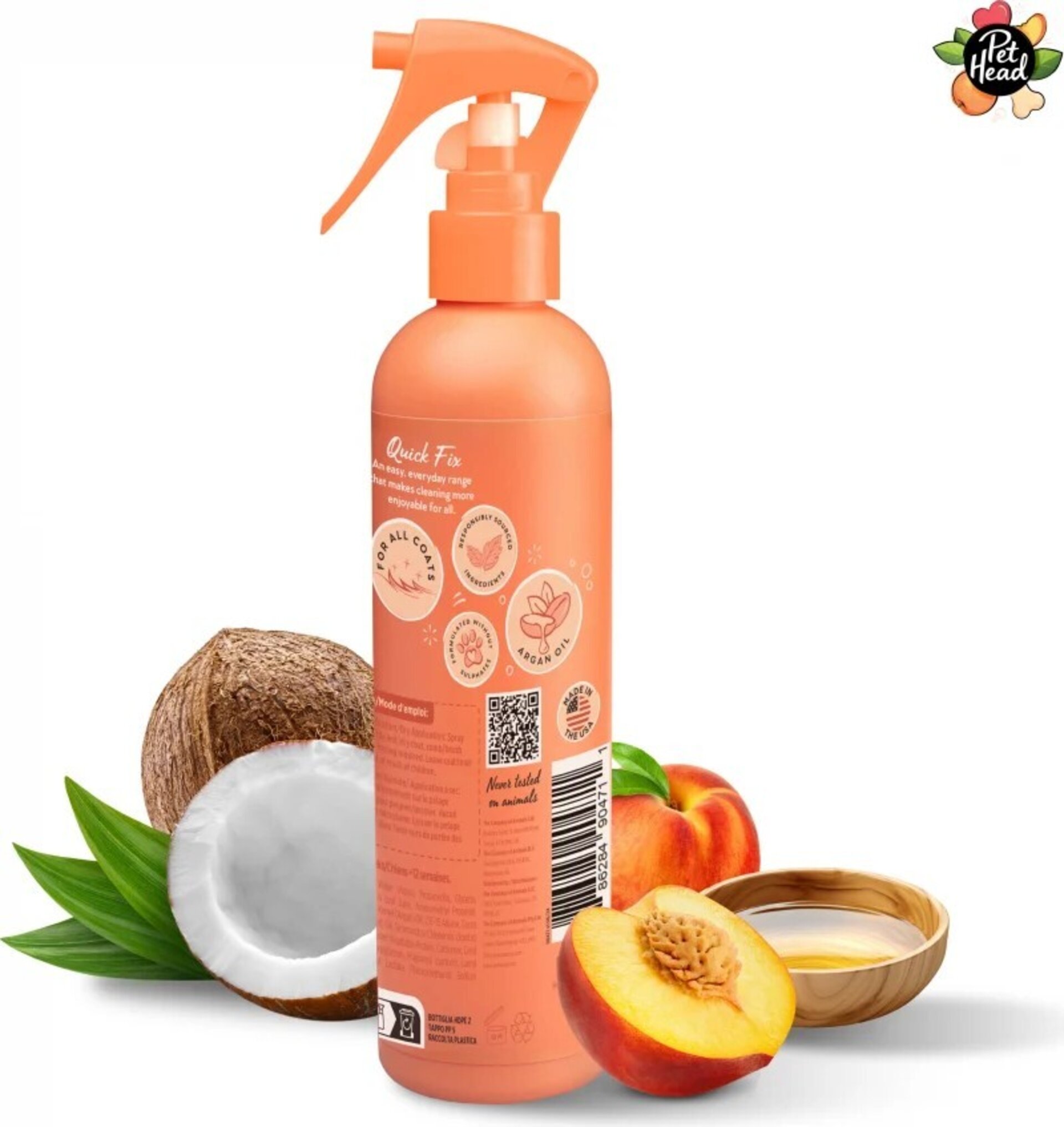 Acondicionador Para perro Pet Head Quick Fix Leave-In Melocotón Cómoda - 2