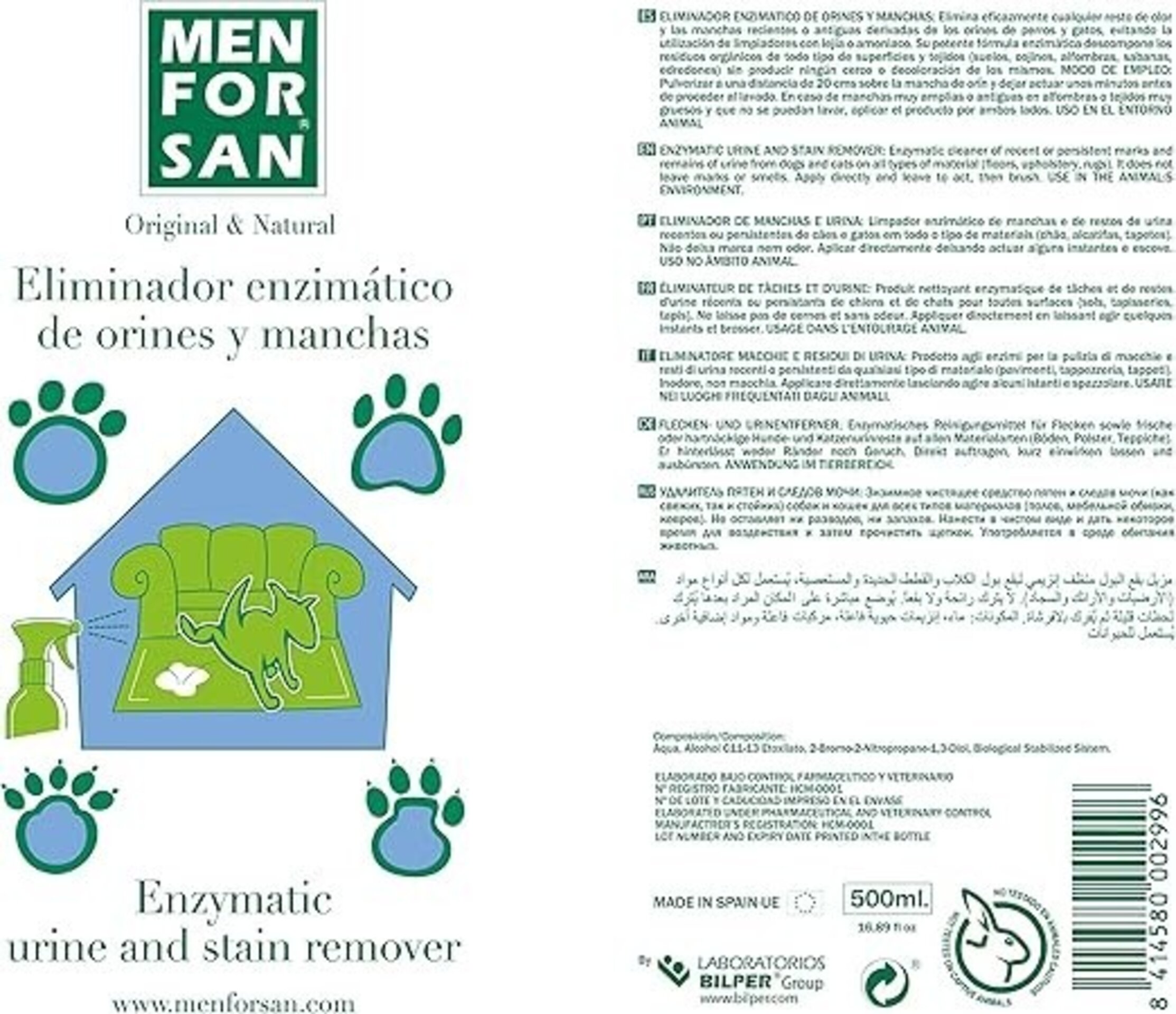 Eliminador Enzimatico De Orines Y Manchas Men For San - 3