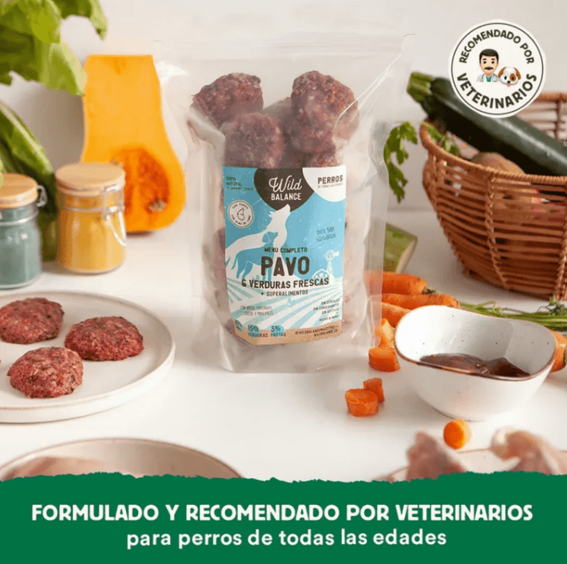 Menú BARF De Pavo Con Verduras Frescas - 5