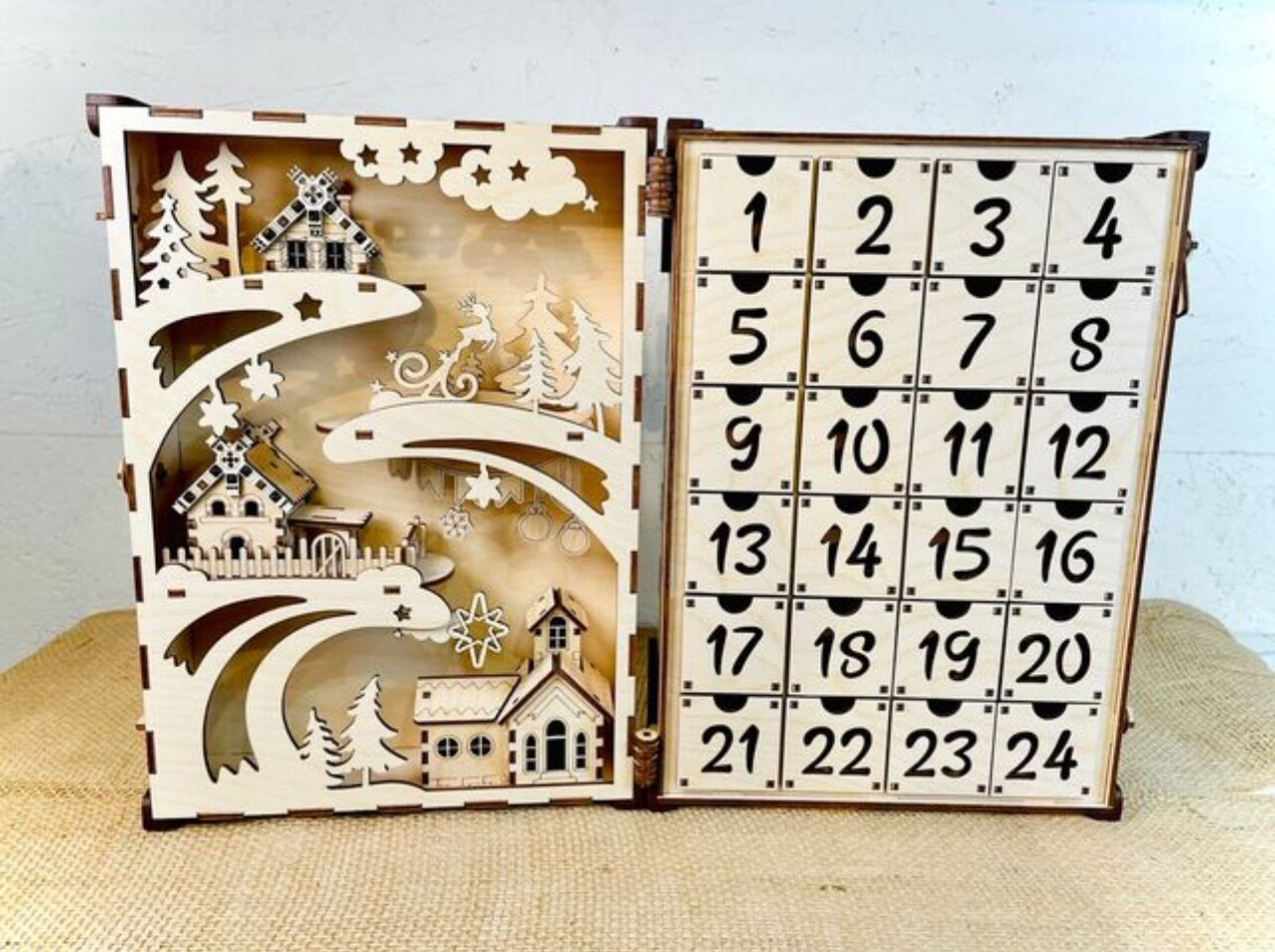 Calendario De Adviento De Lujo En MDF - 1