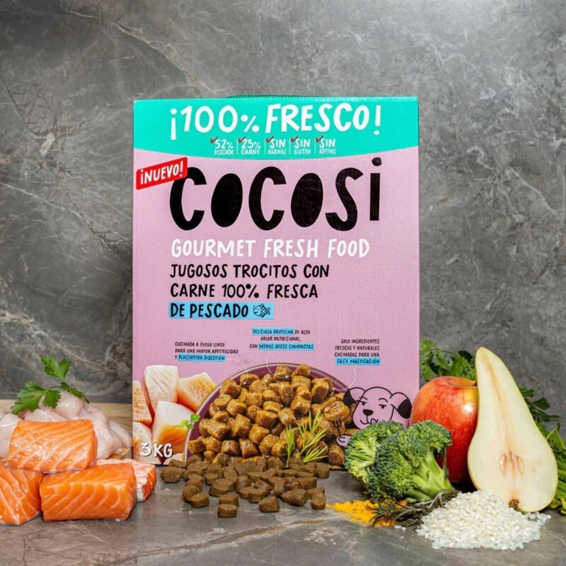 Cocosi Trocitos Con Carne De Pescado 100% Fresca - 3