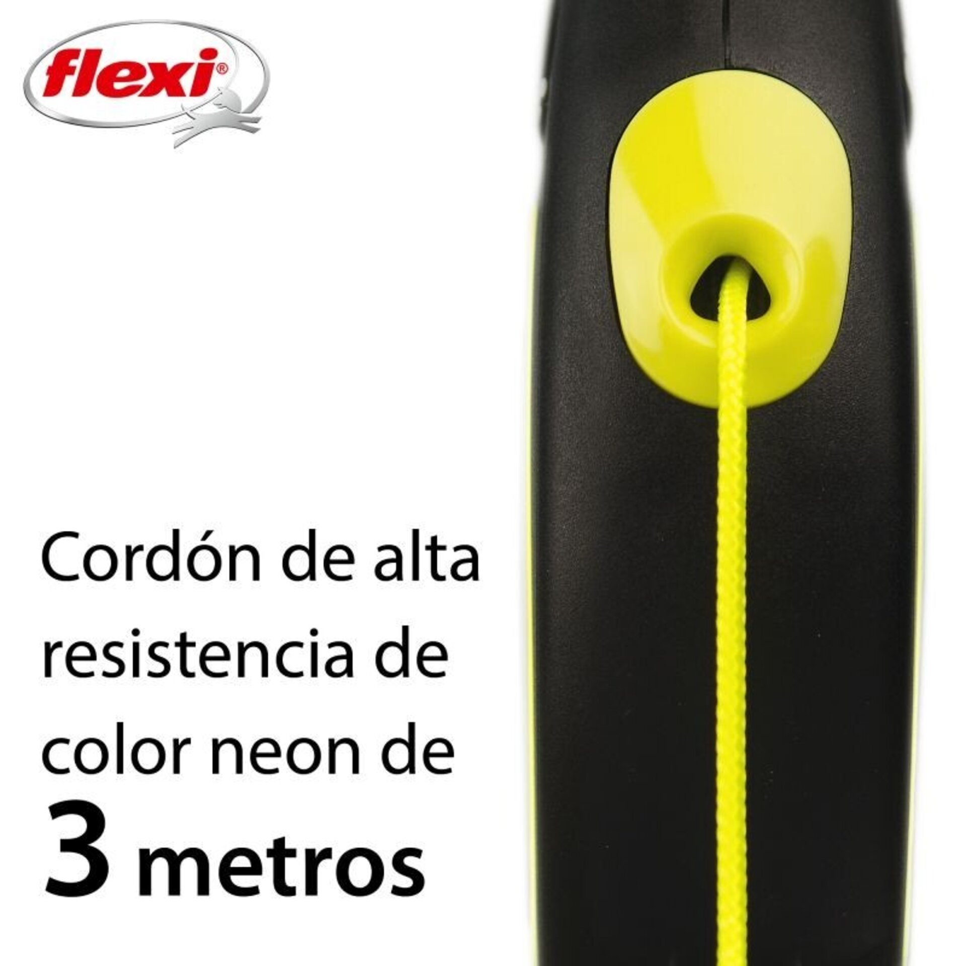 Correa Flexi New Neon Cuerda - 4