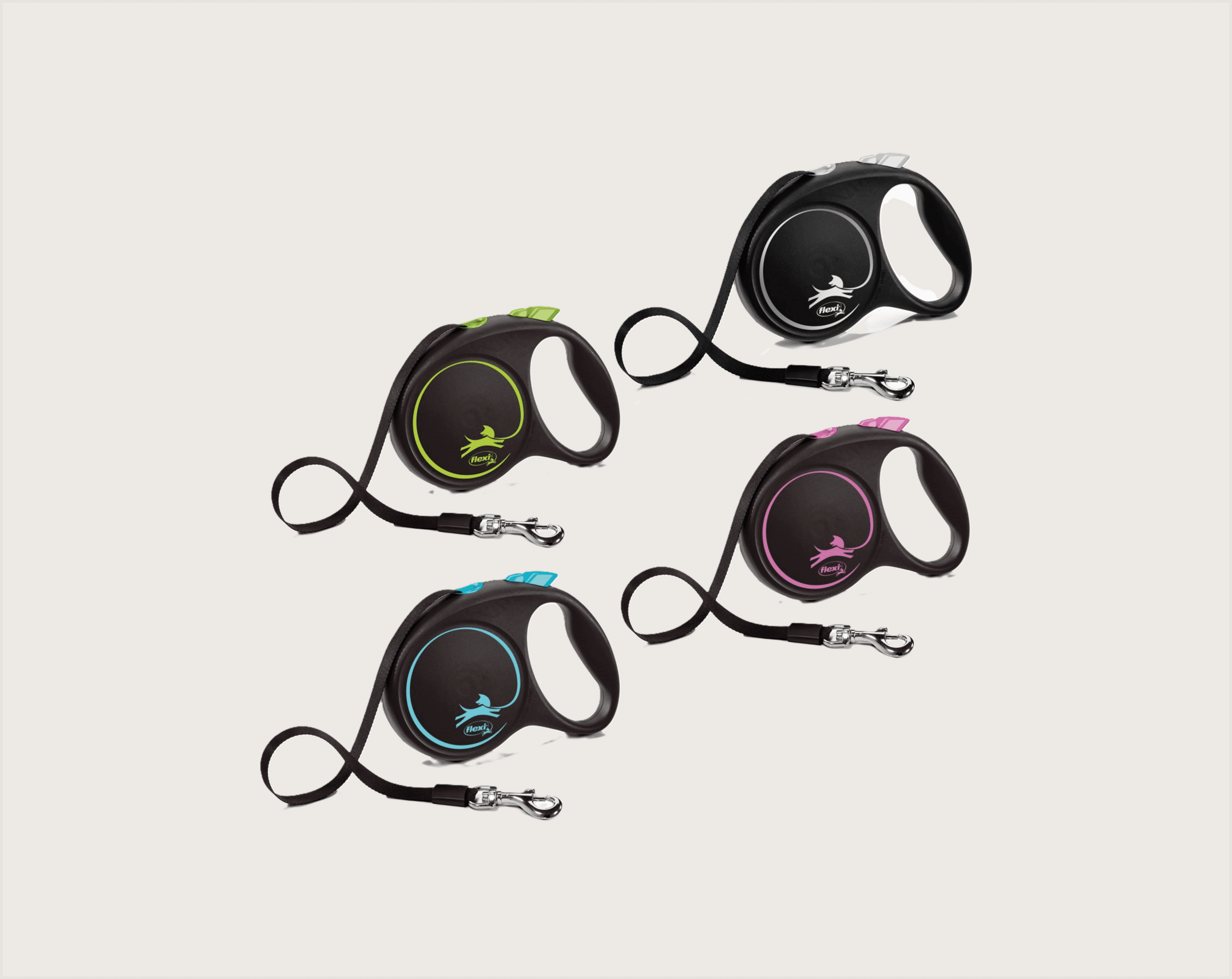 Flexi Correa Black Design Cinta - 1