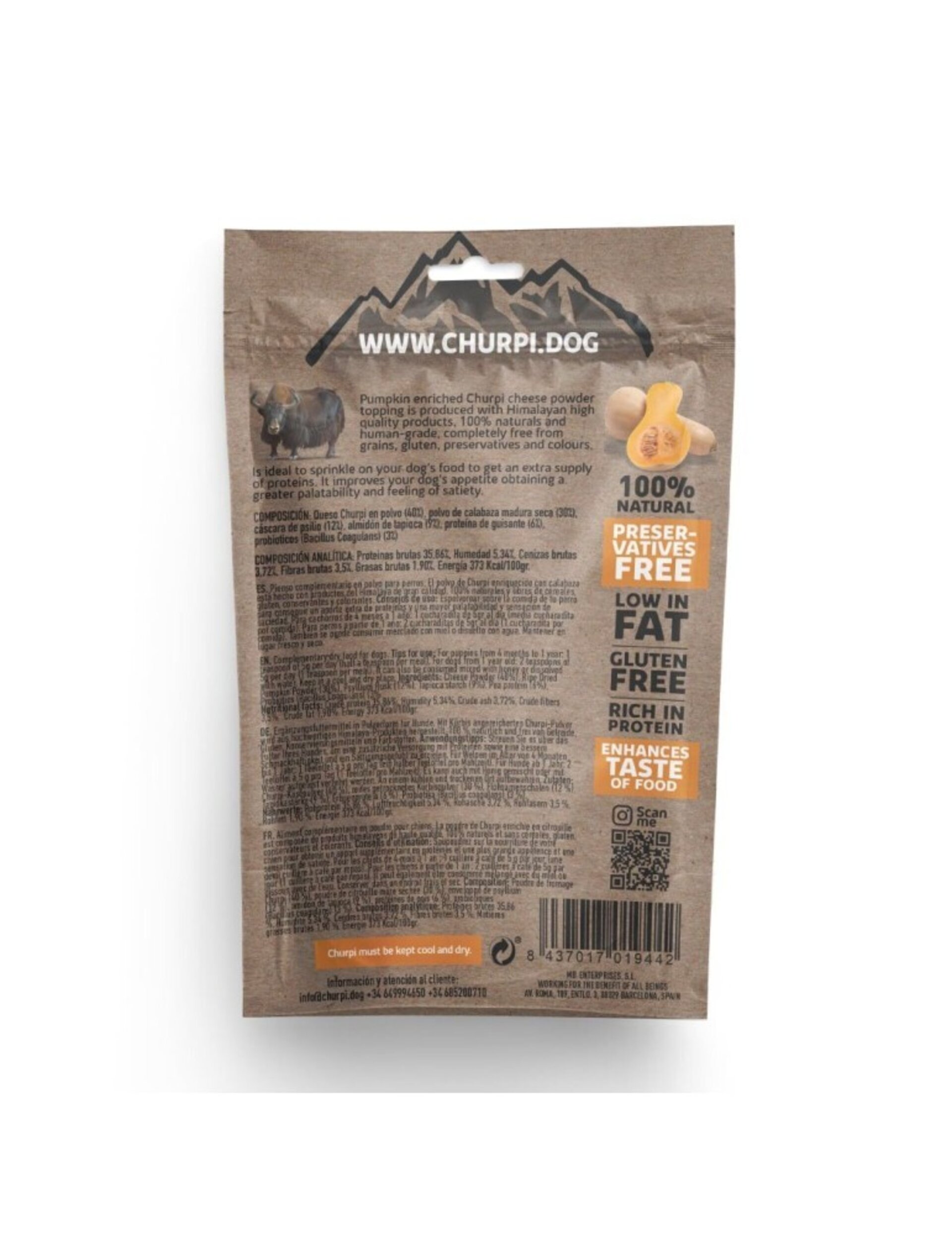 Churpi Powder con Calabaza – Complemento Natural del Himalaya en Polvo (Perros) - 2