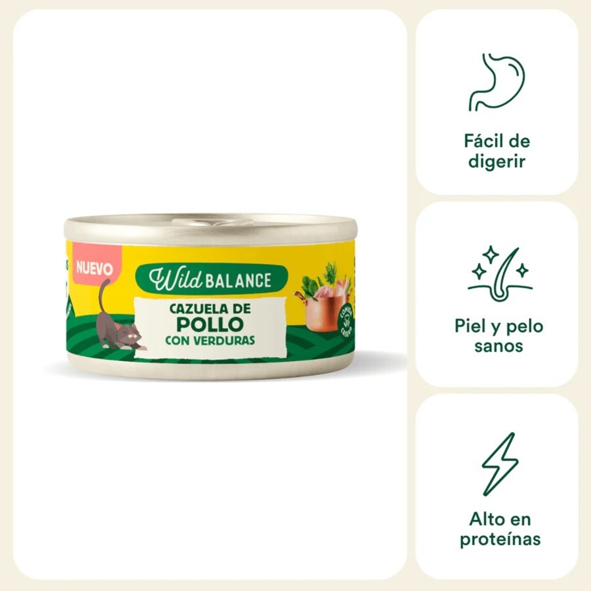 Wild Balance Cazuela de Pollo con verduras para Gatos (Filosofía BARF) - 2