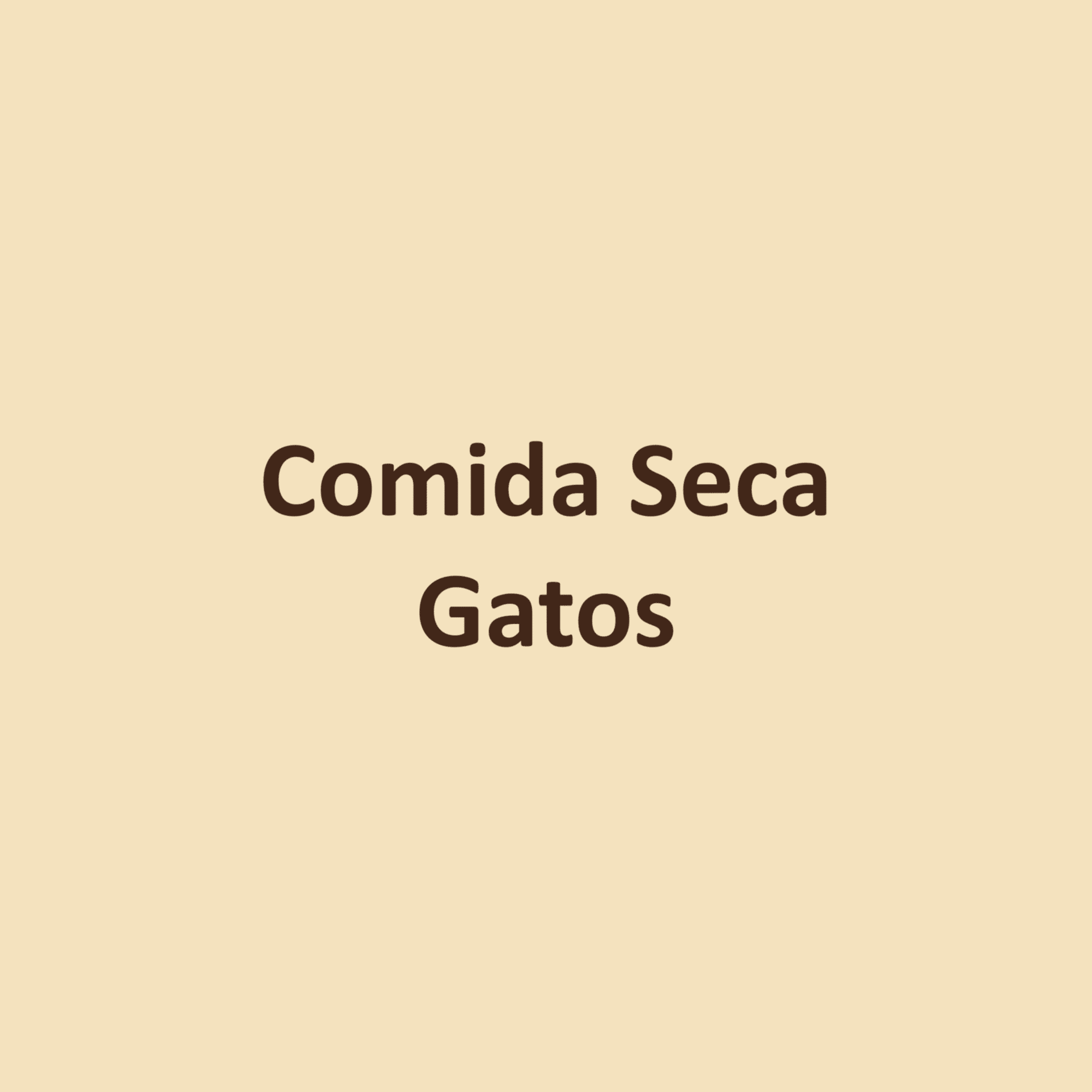 Comida Seca Gatos