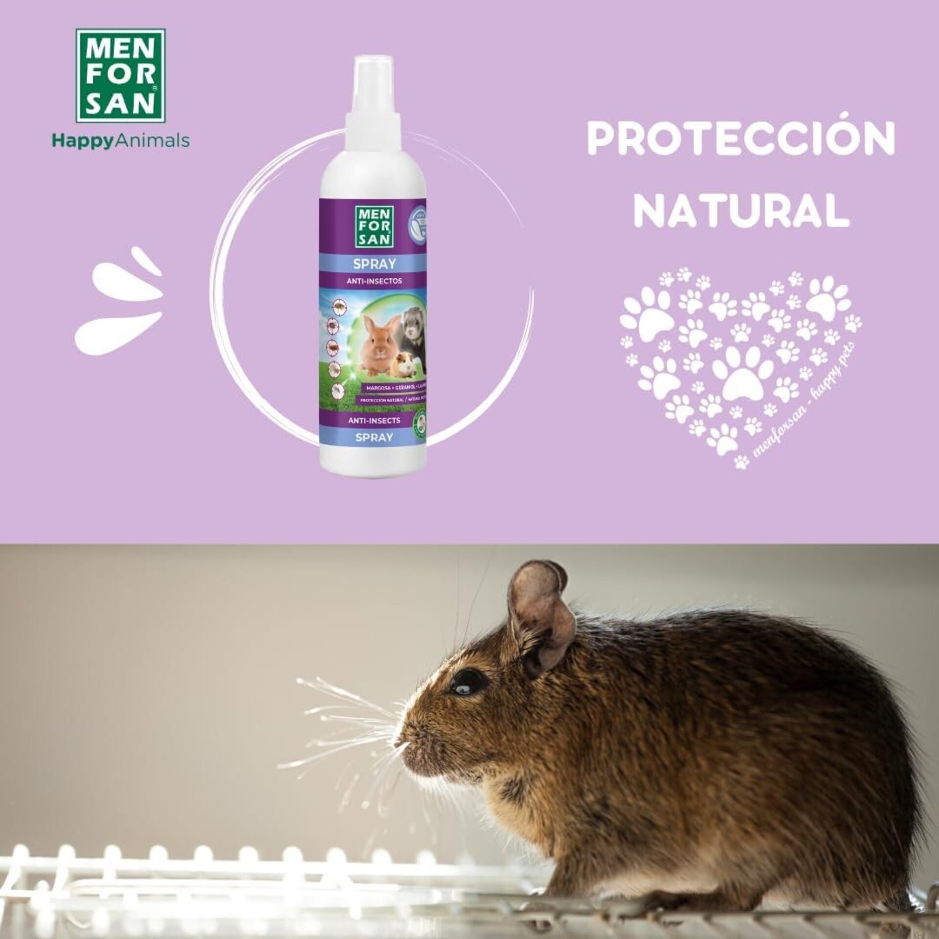 Spray Anti insectos Roedores, Hurones Conejos Men For San - 5