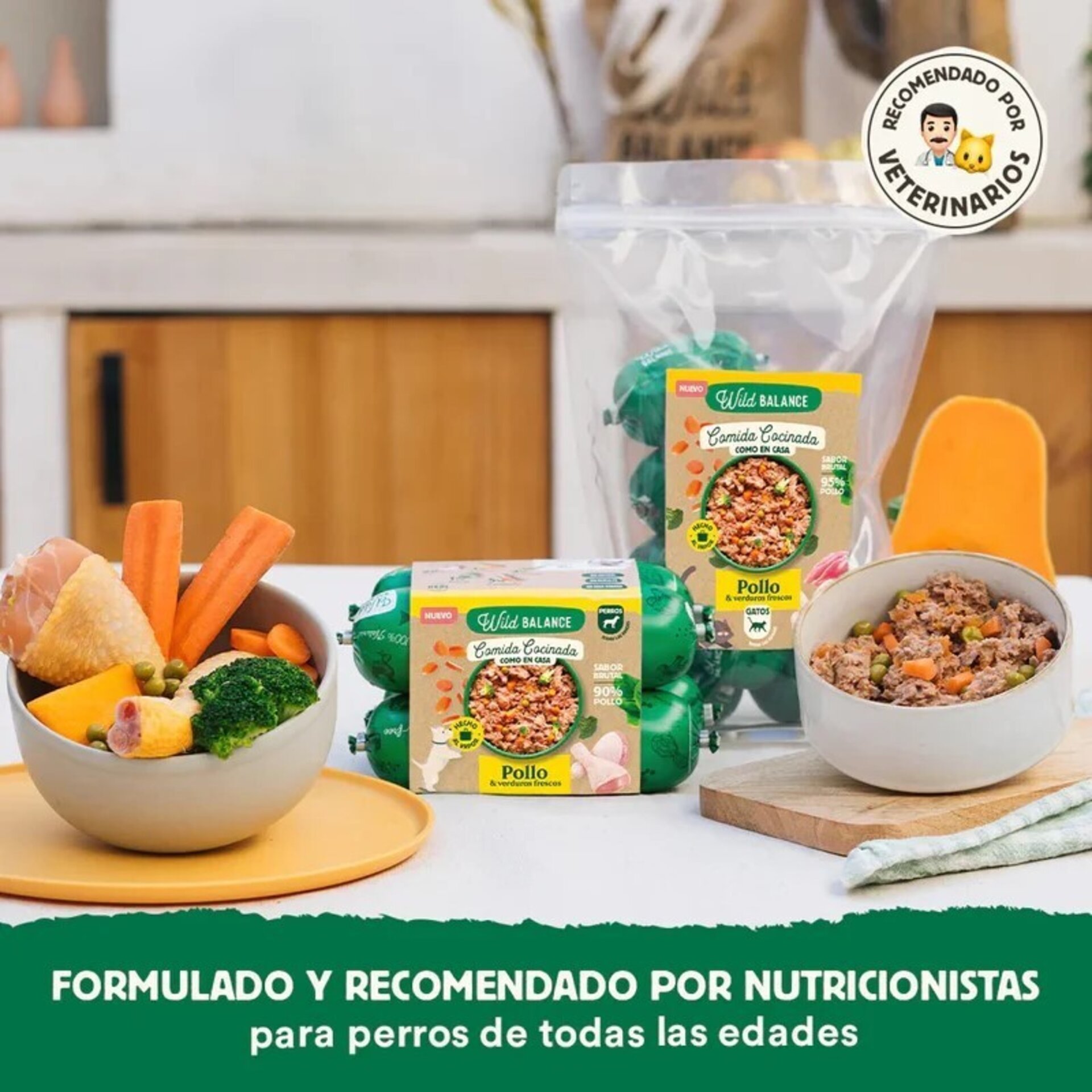 Salchichas Cocinadas De Pollo Con Verduras Wild Balance - 5
