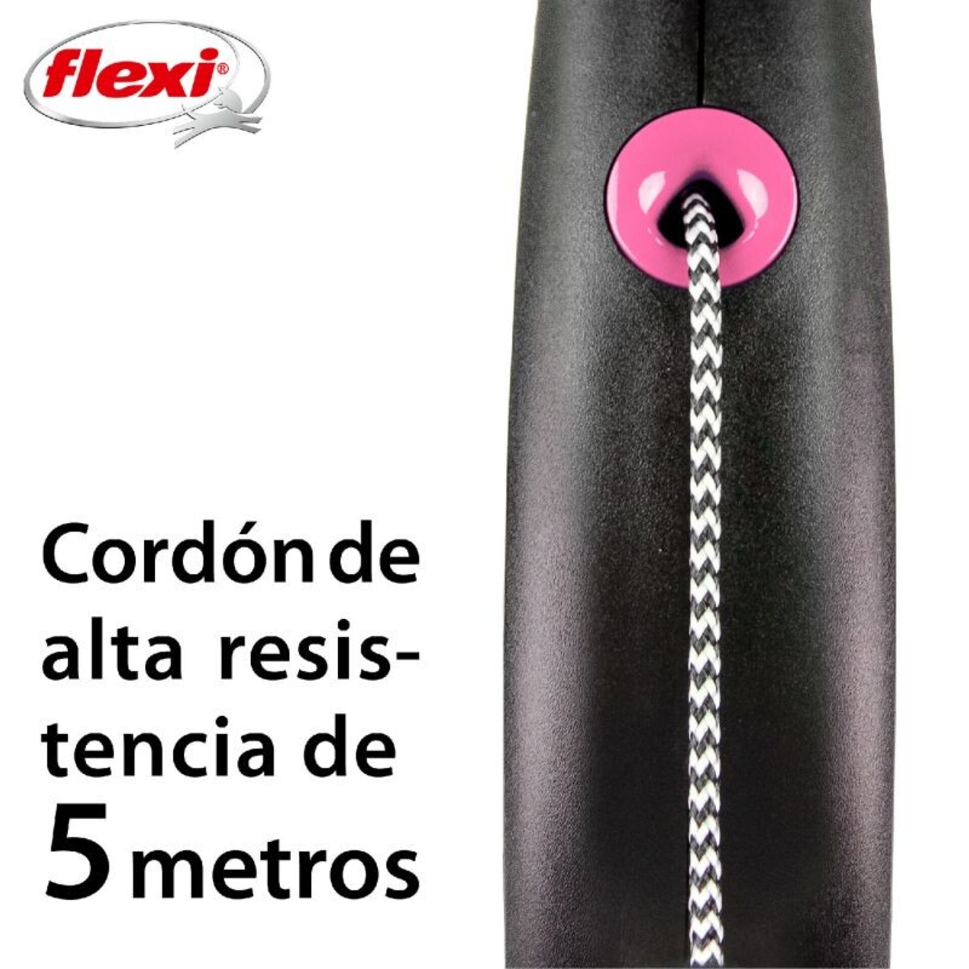 Flexi Correa Black Design Cordón - 4