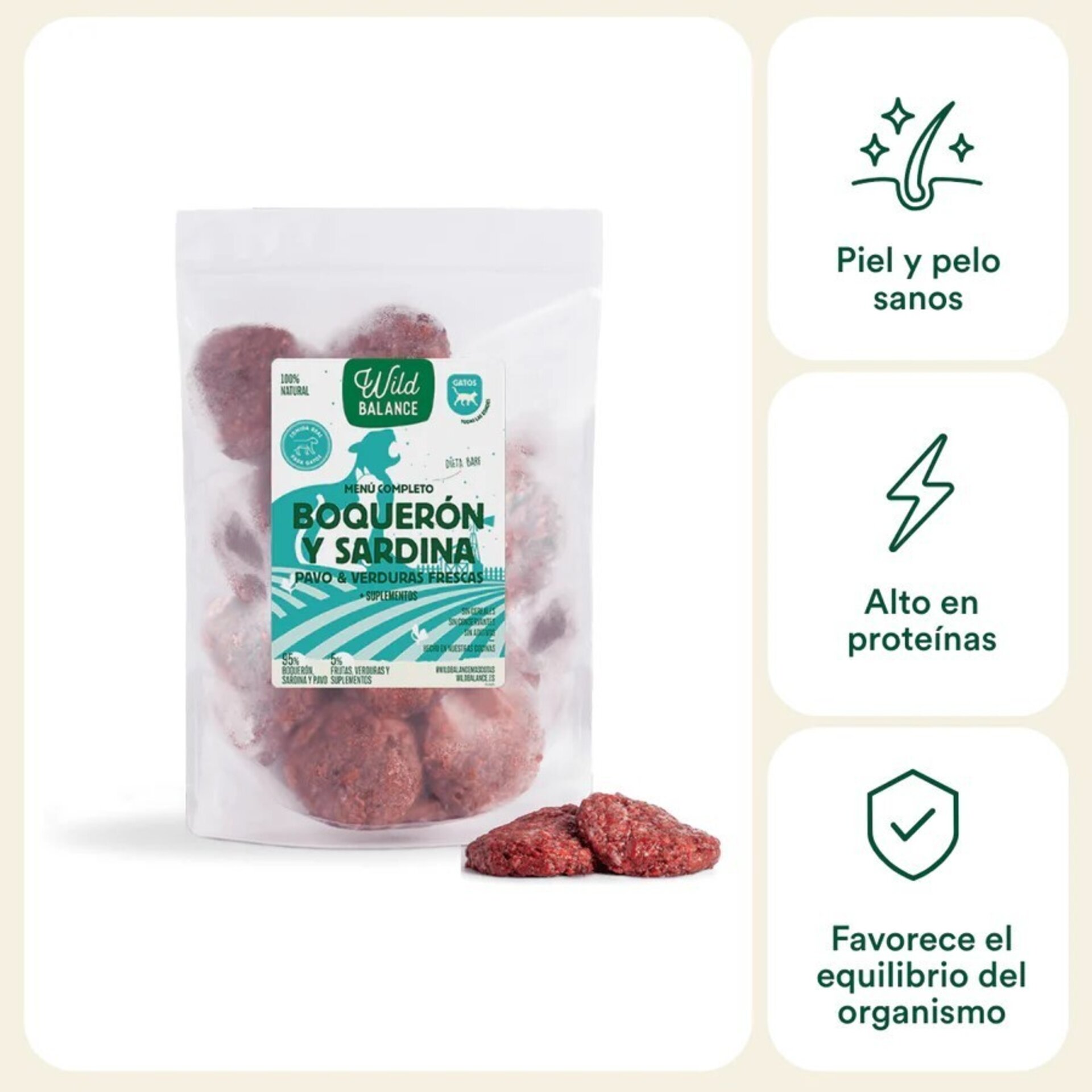 Wild Balance Menú BARF Boquerón & Sardina Gatos - 2