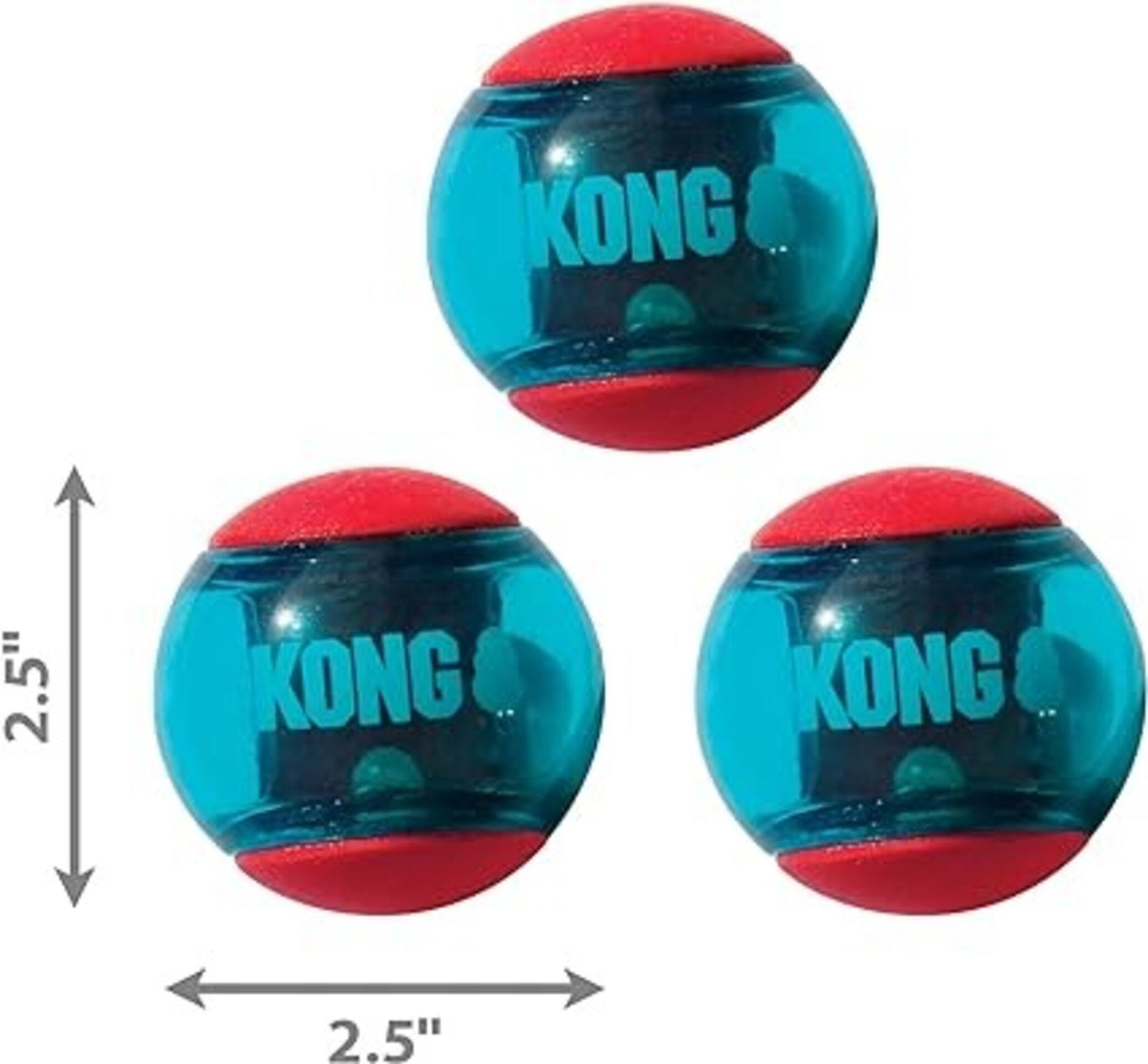 Pelotas Kong Squeezz Accion Red - 2