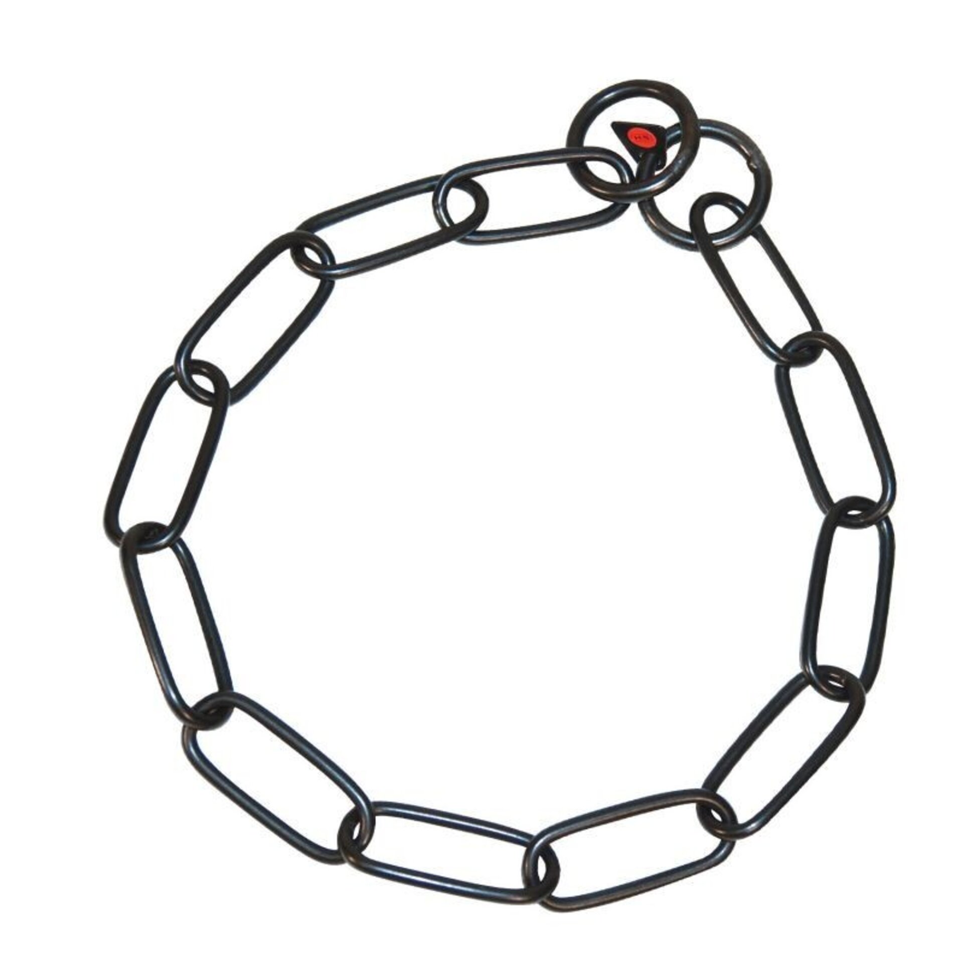 Collar Eslabon Largo Inox. Negro HS - 2