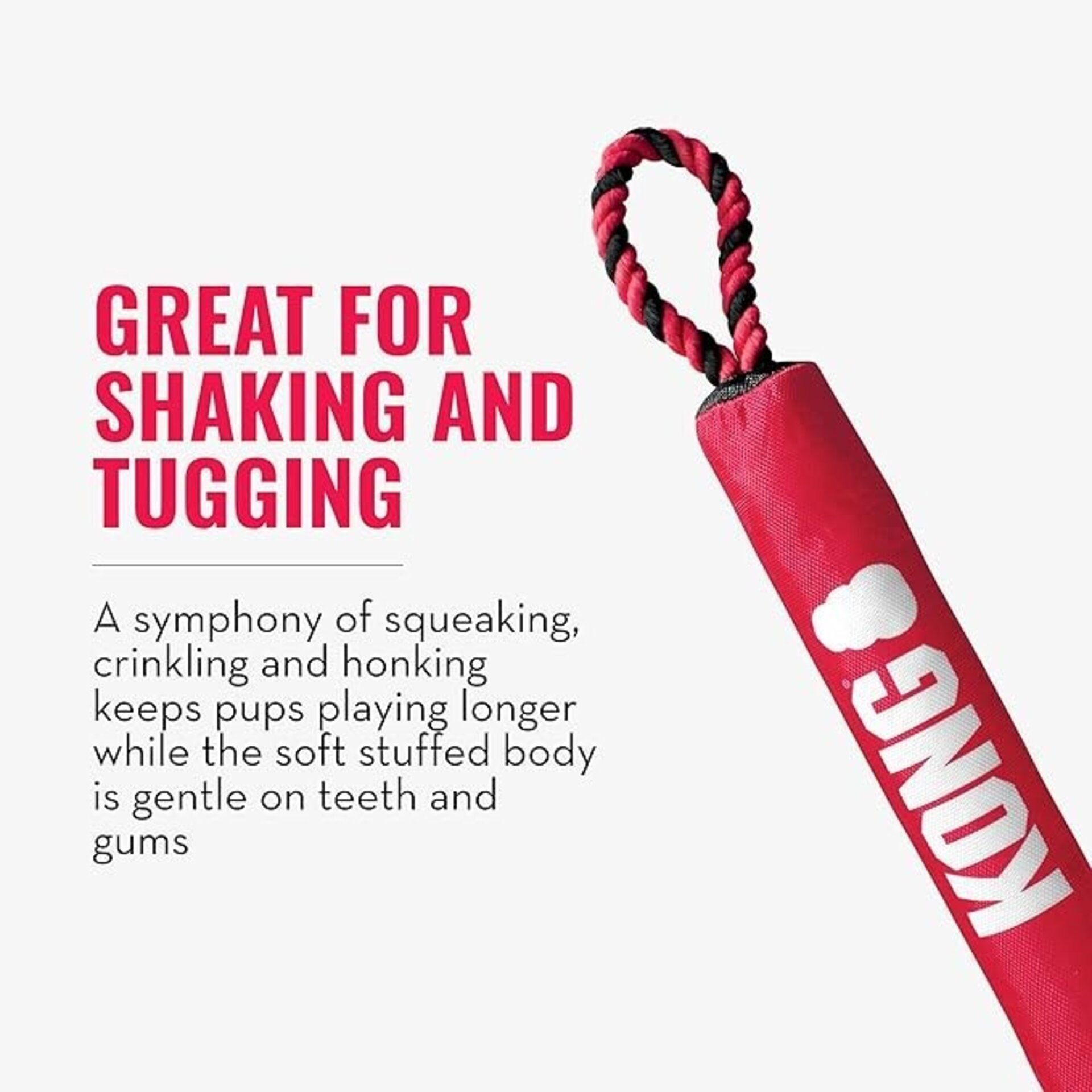 Kong Signature Stick Red Con Cuerda para Perros - 6