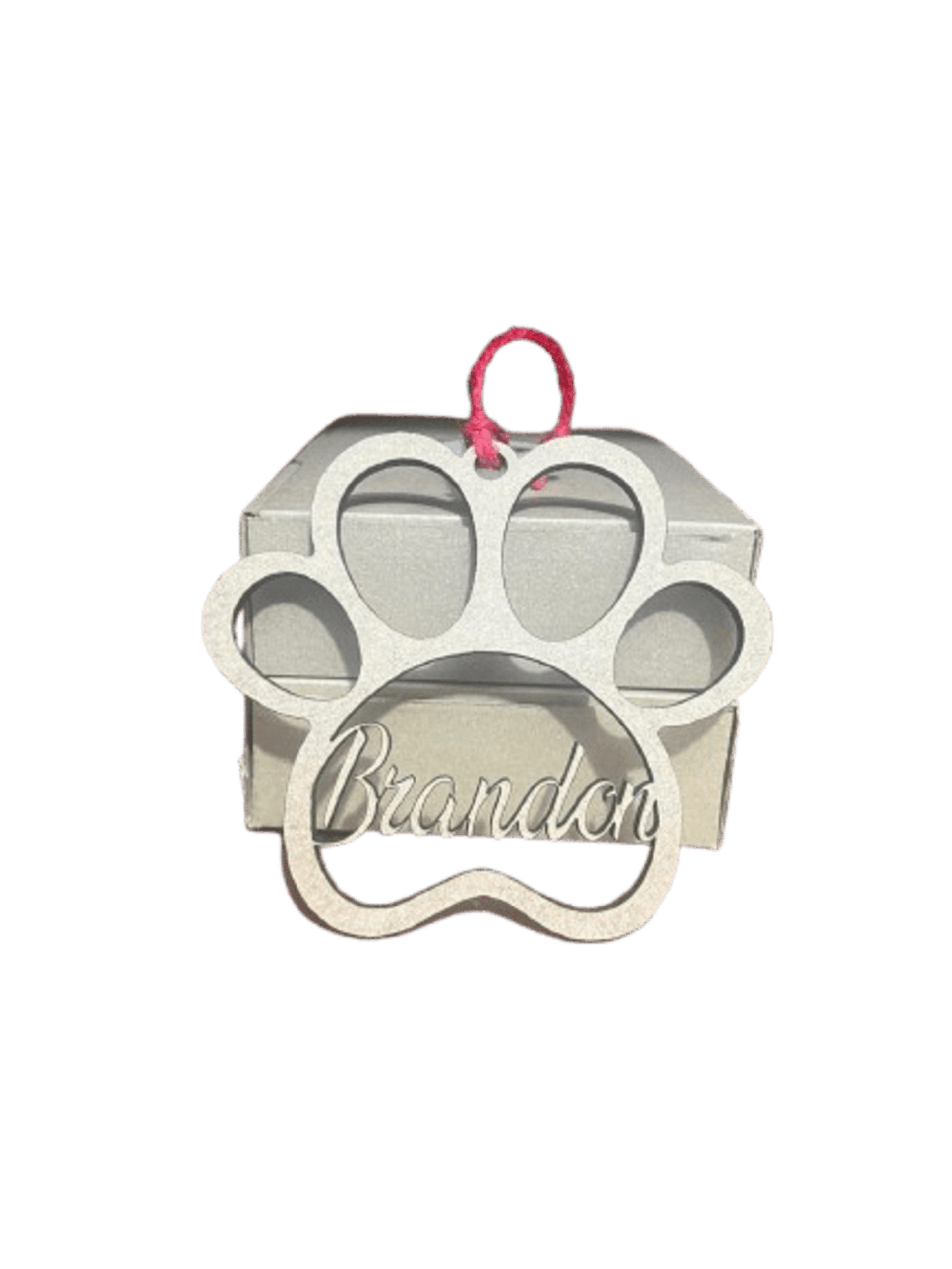 Huella Grande Con Nombre En MDF Personalizada - 3