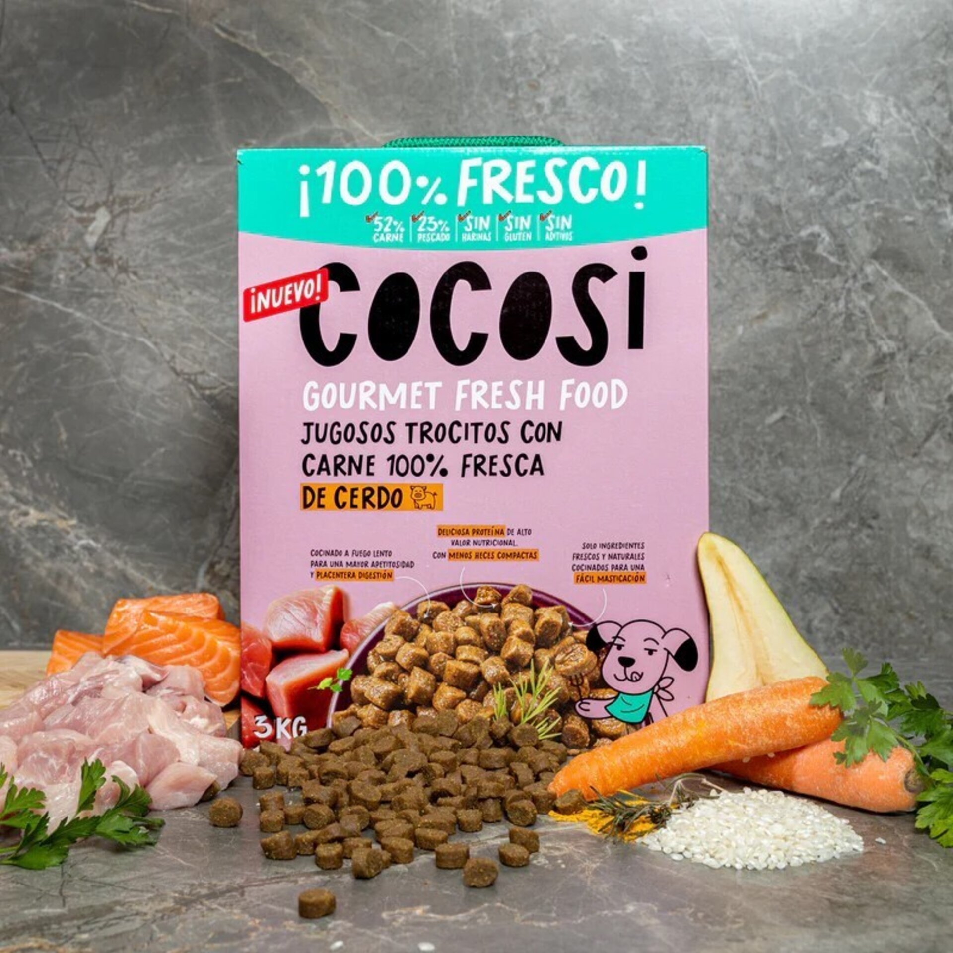 Cocosi Trocitos Con Carne De Cerdo 100% Fresca - 2