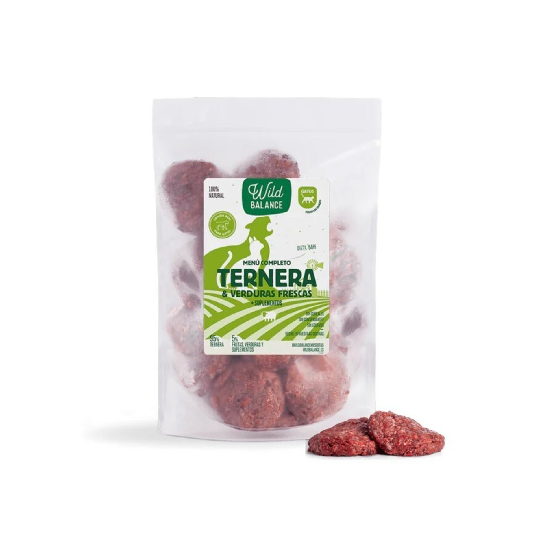 Wild Balance Menú BARF Ternera con Verduras Frescas Gatos - 5