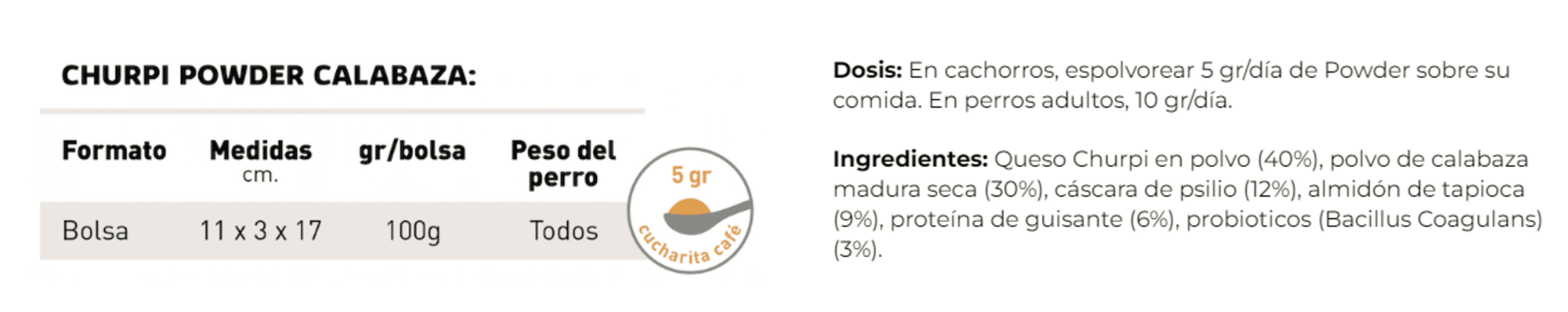 Complemento Churpi Powder Con Calabaza. - 5