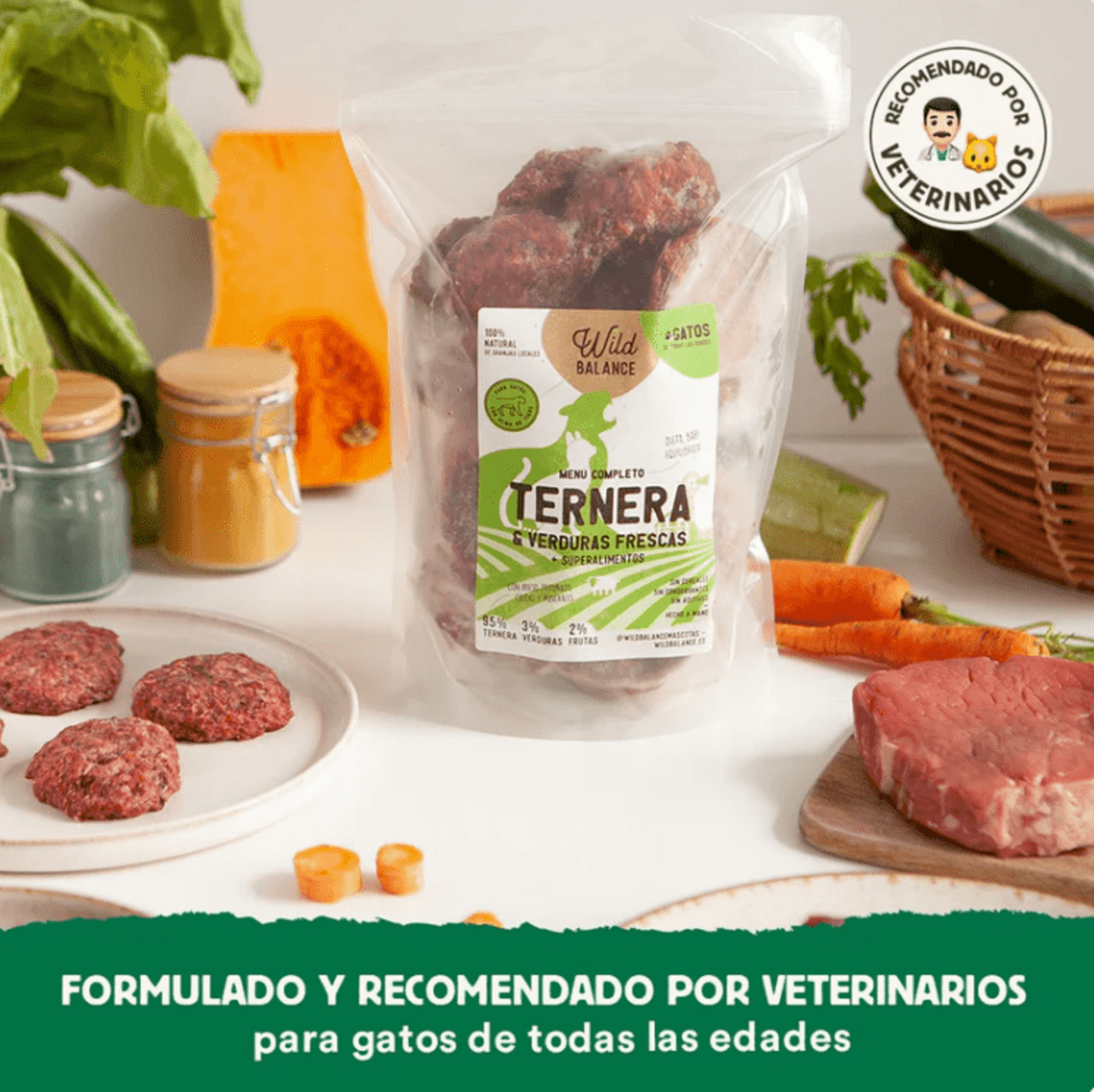 Menú BARF De Ternera Con Verduras Frescas - 1