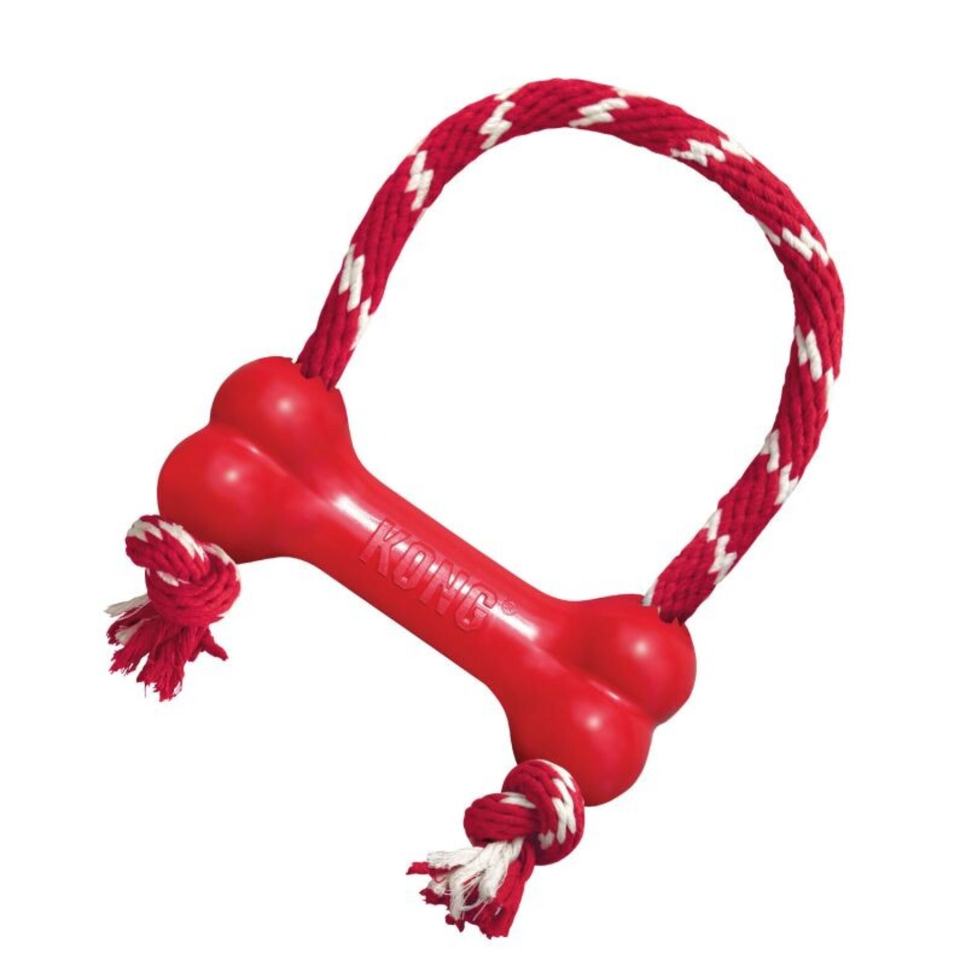 Kong Classic Goodie Bone con Cuerda Rojo para Perros - 4