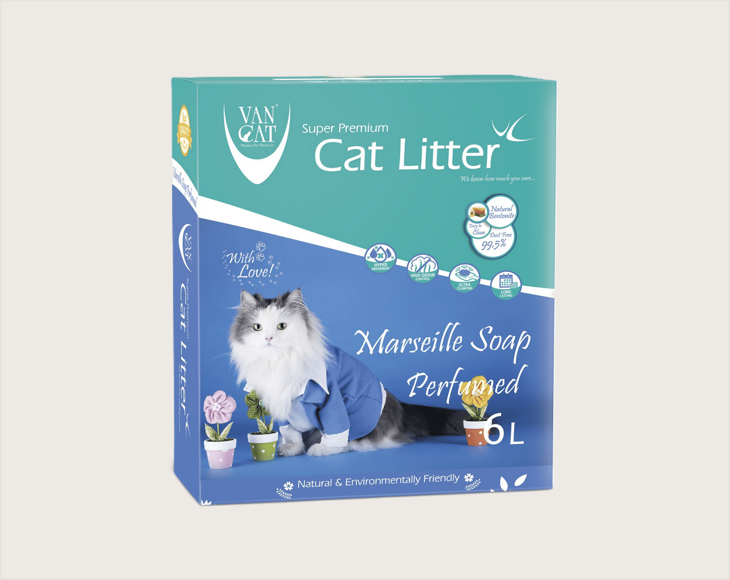 VanCat Arena Aglomerante Jabón de Marsella - 1