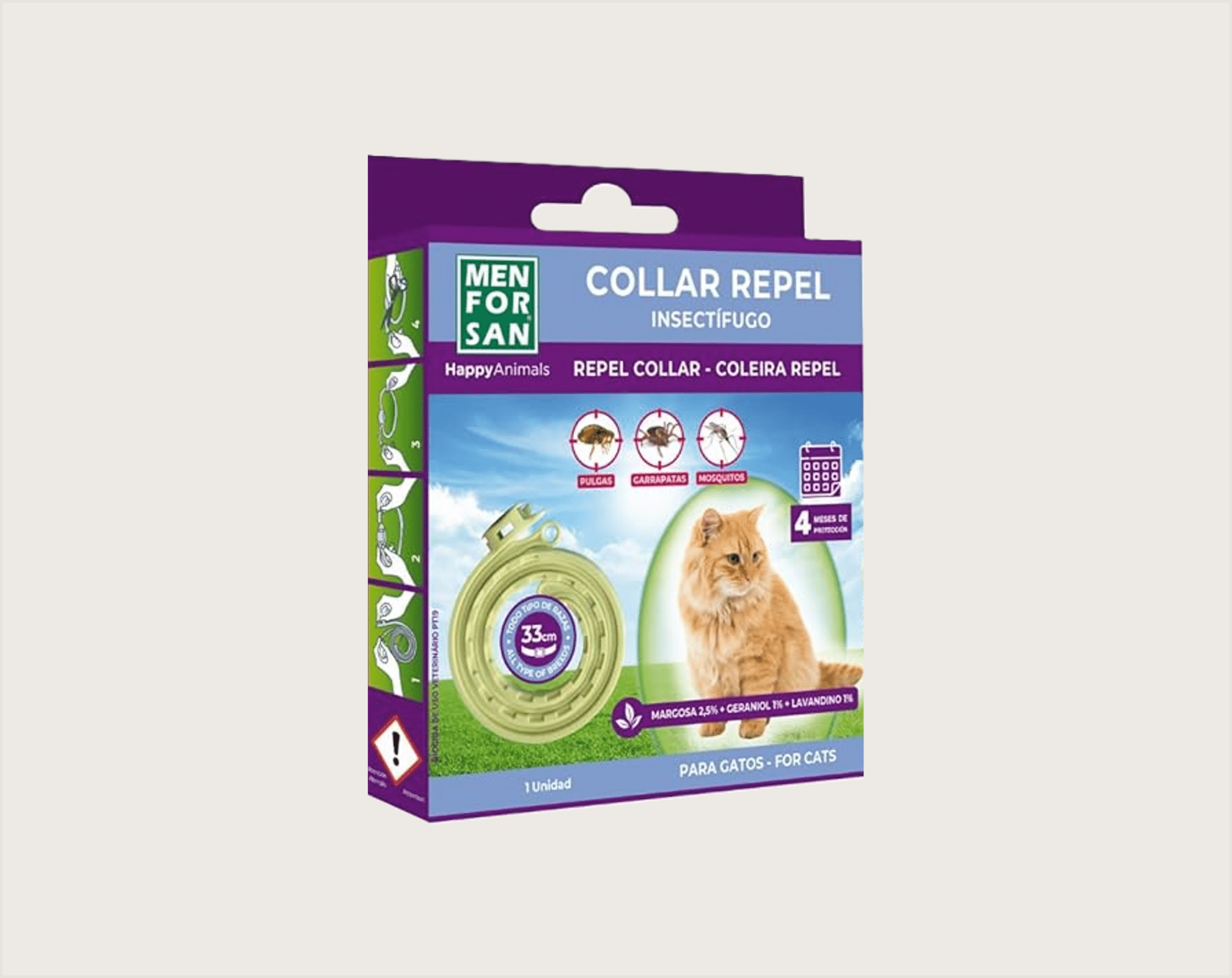 Men For San Collar Anti Insectos 3 Activos para Gato - 1
